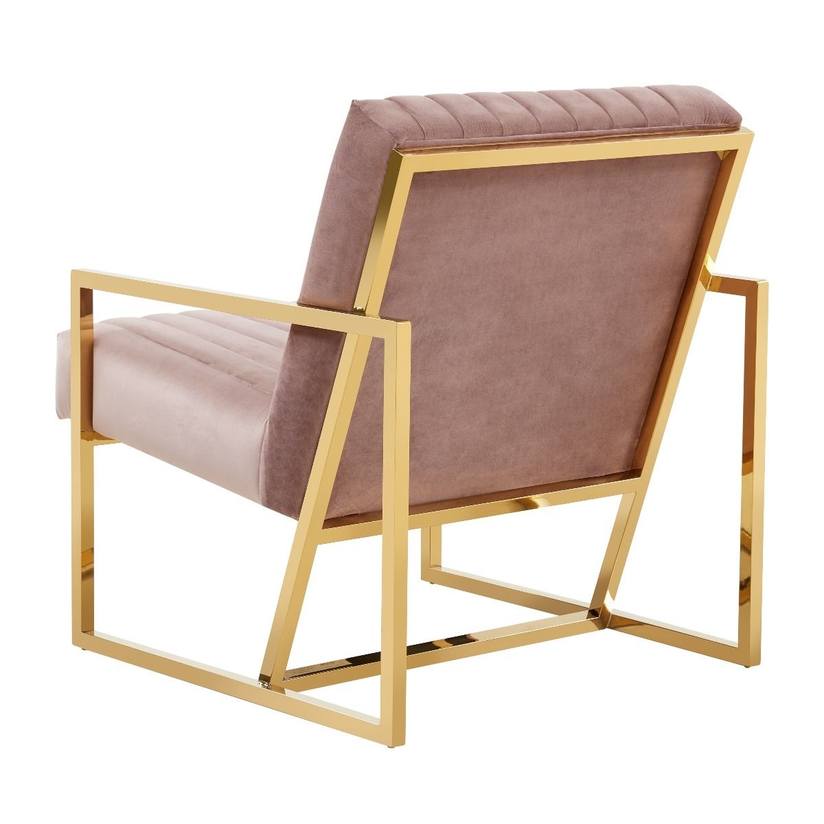 Montgomery Velvet Pinstripe Design Accent Armchair