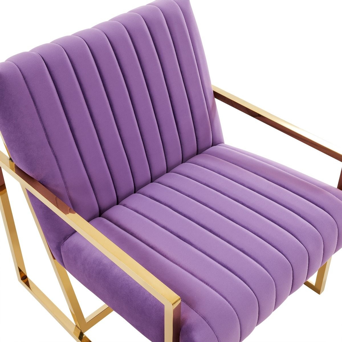 Montgomery Velvet Pinstripe Design Accent Armchair