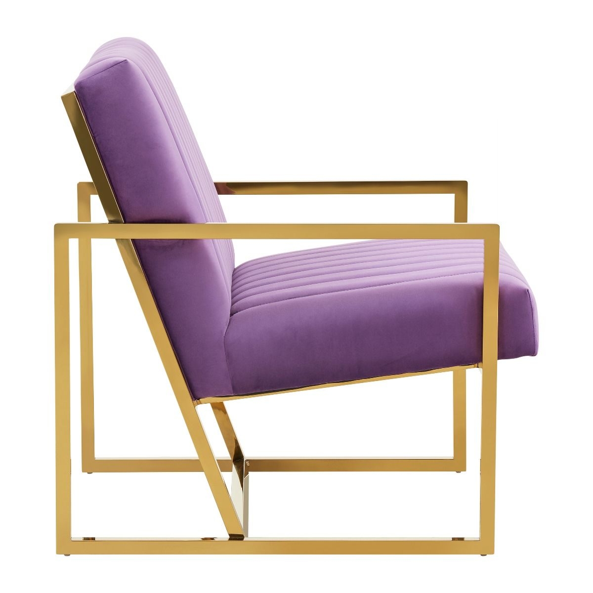 Montgomery Velvet Pinstripe Design Accent Armchair