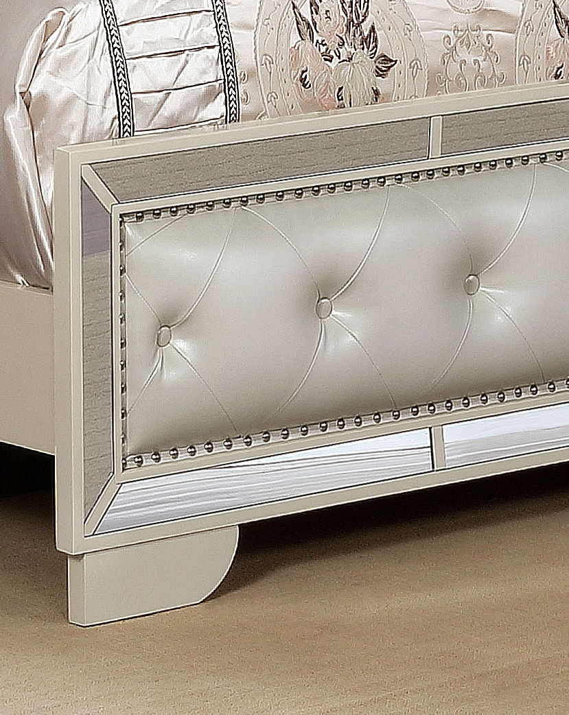 Madison Full Size Bed with Leatherette Upholstered Footboard & Headboard