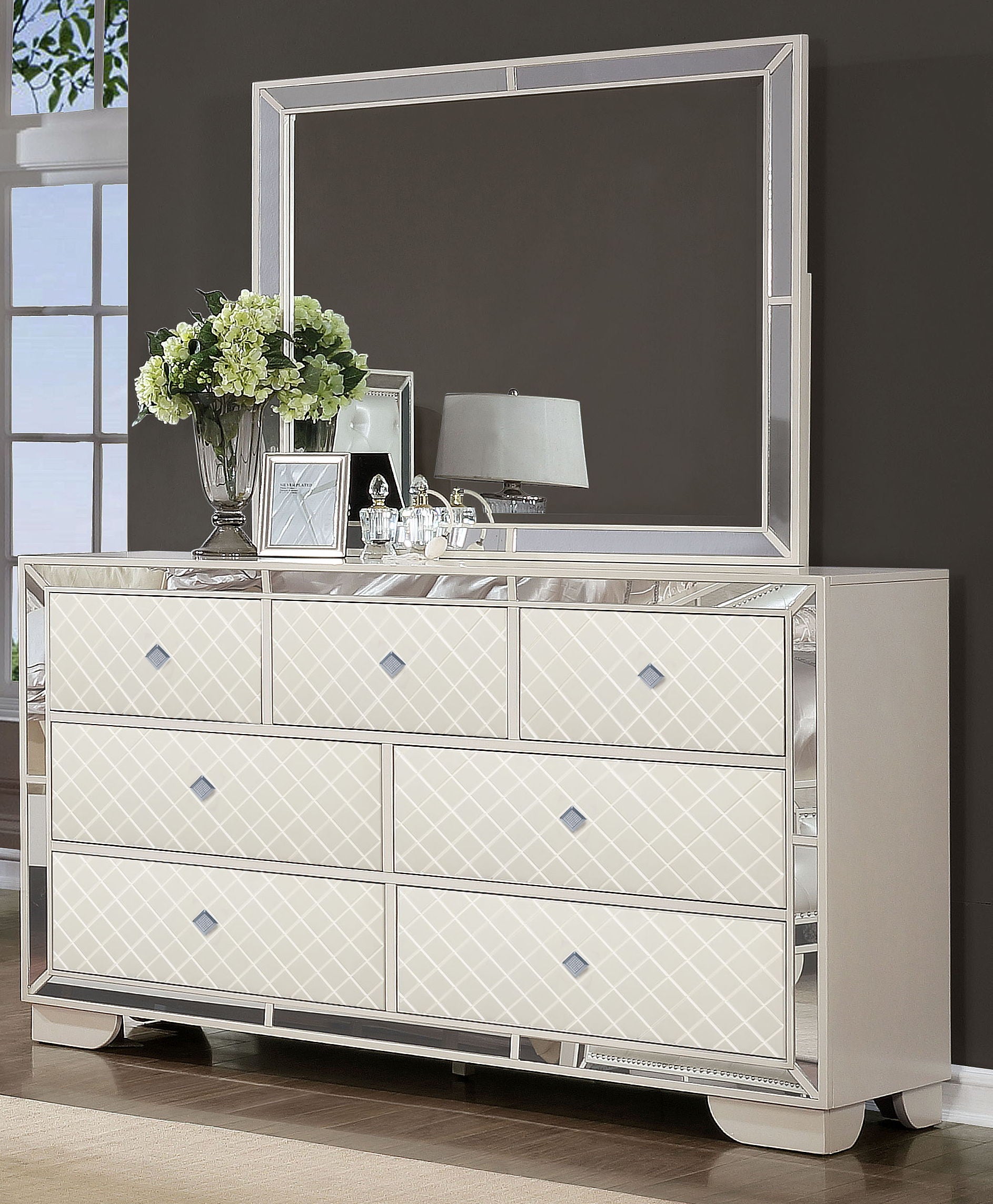 Madison Rectangular Wood Veneer Mirror