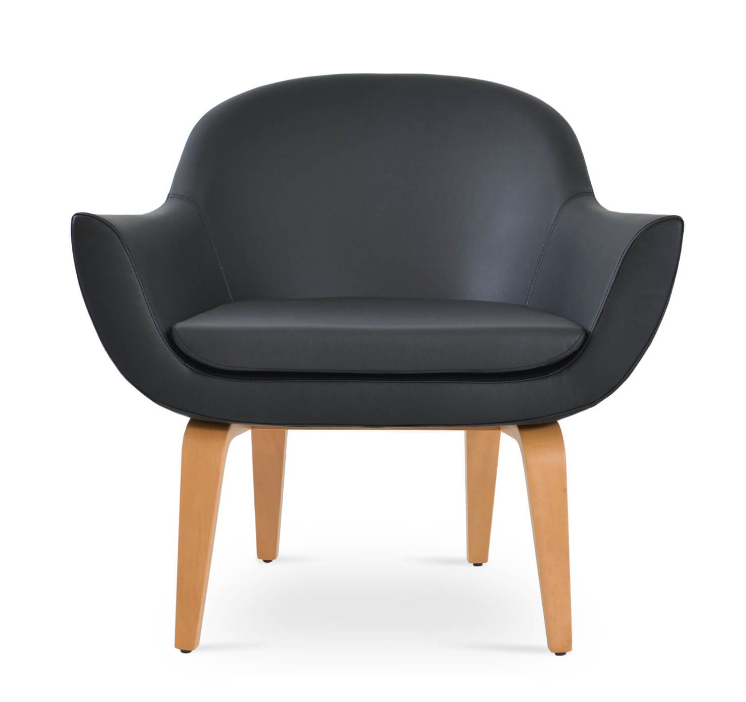 Madison Leatherette Lounge Armchair w/Plywood Base