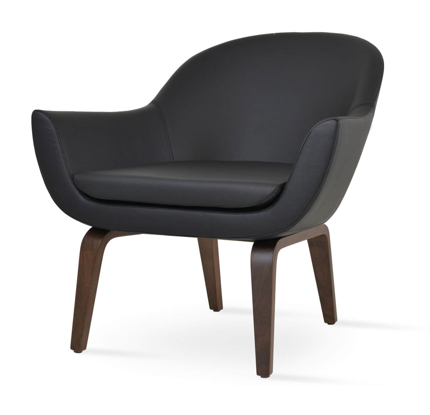 Madison Leatherette Lounge Armchair w/Plywood Base