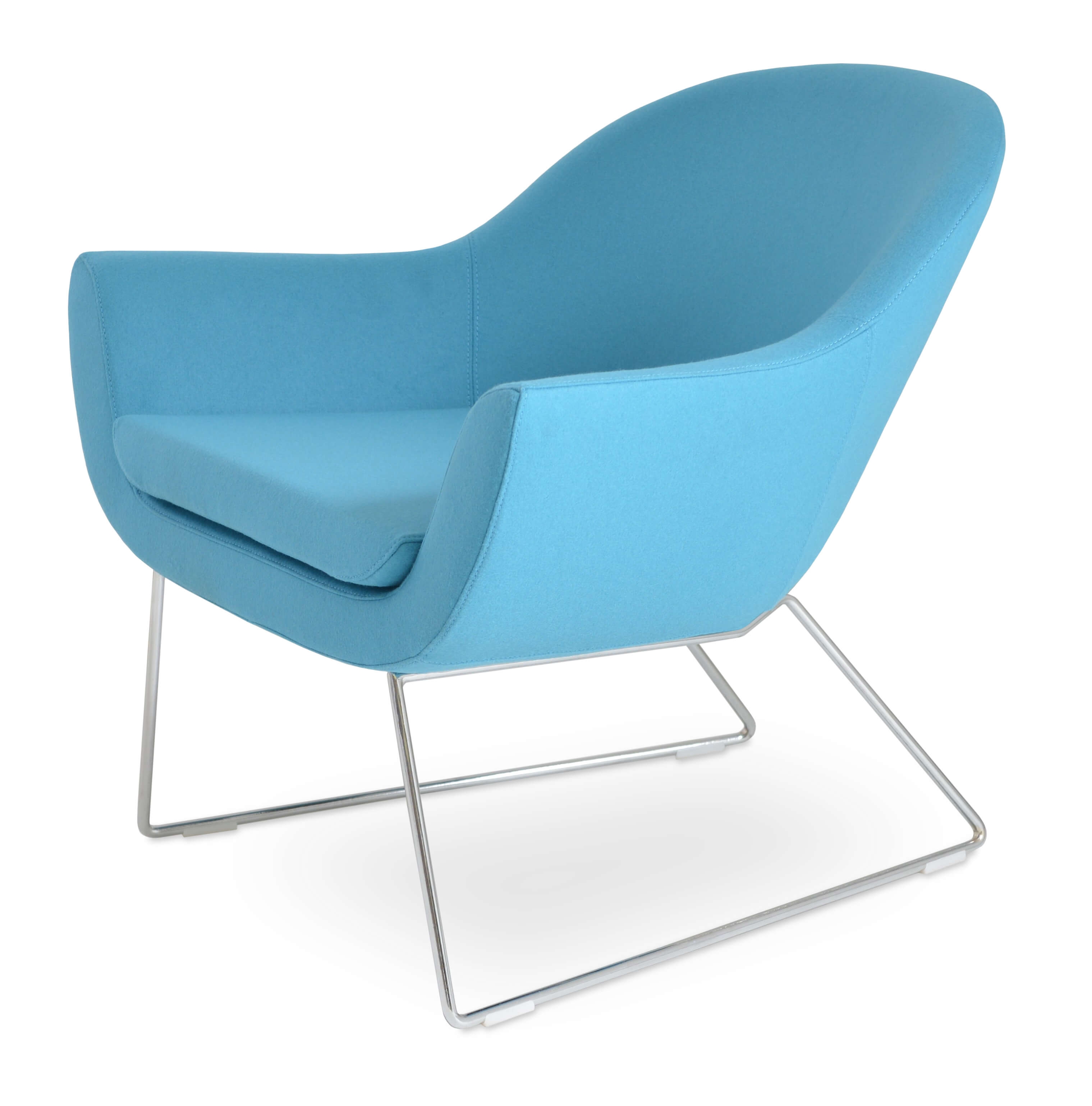 Madison PU Sled Wire Lounge Armchair