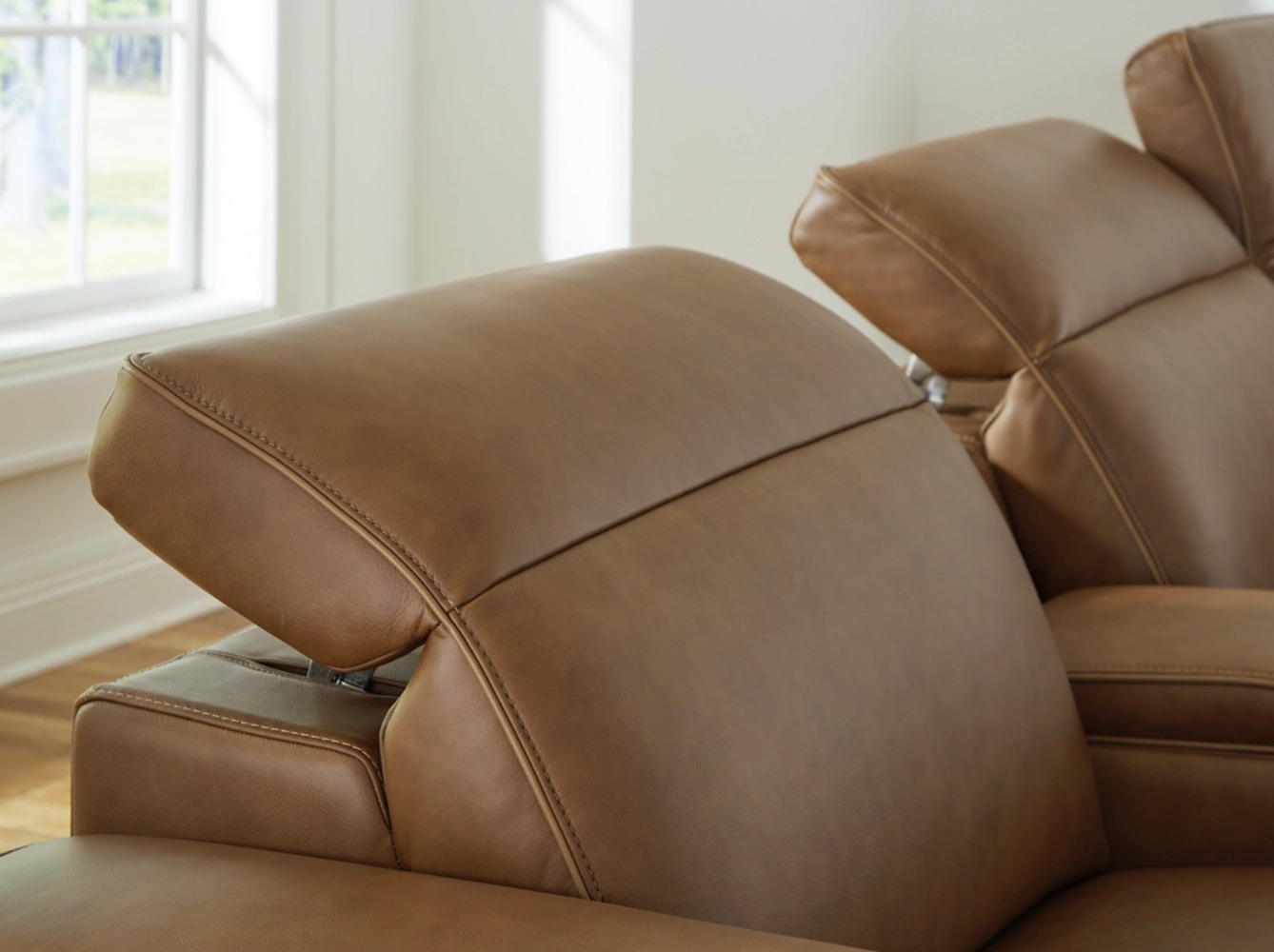 Magic Man Rally 3-Piece Leather Modular Power Reclining Sofa