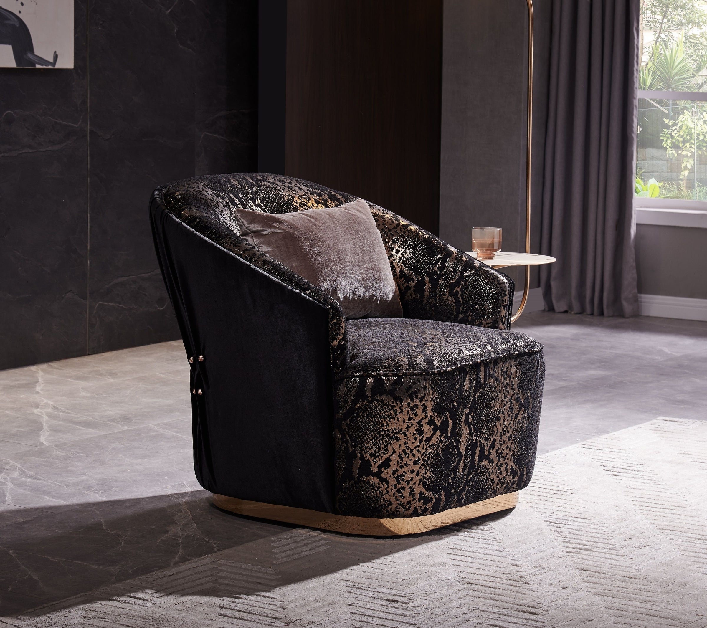 Majestic Shiny Thick Velvet Living Room Set