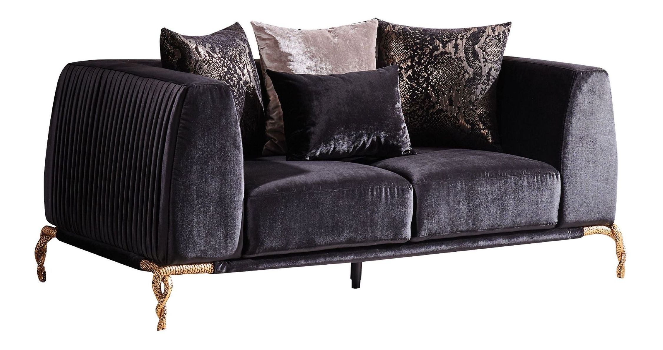 Majestic Shiny Thick Velvet Living Room Set