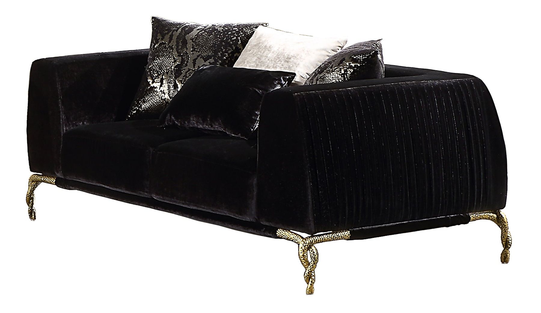 Majestic Shiny Thick Velvet Loveseat