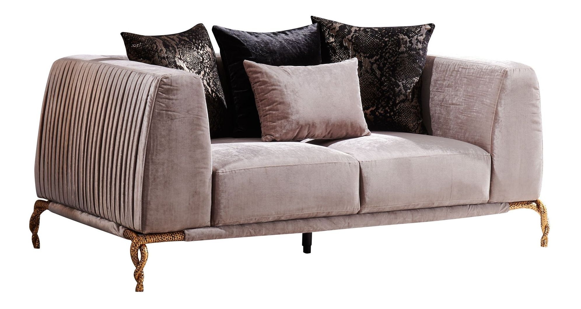 Majestic Shiny Thick Velvet Loveseat