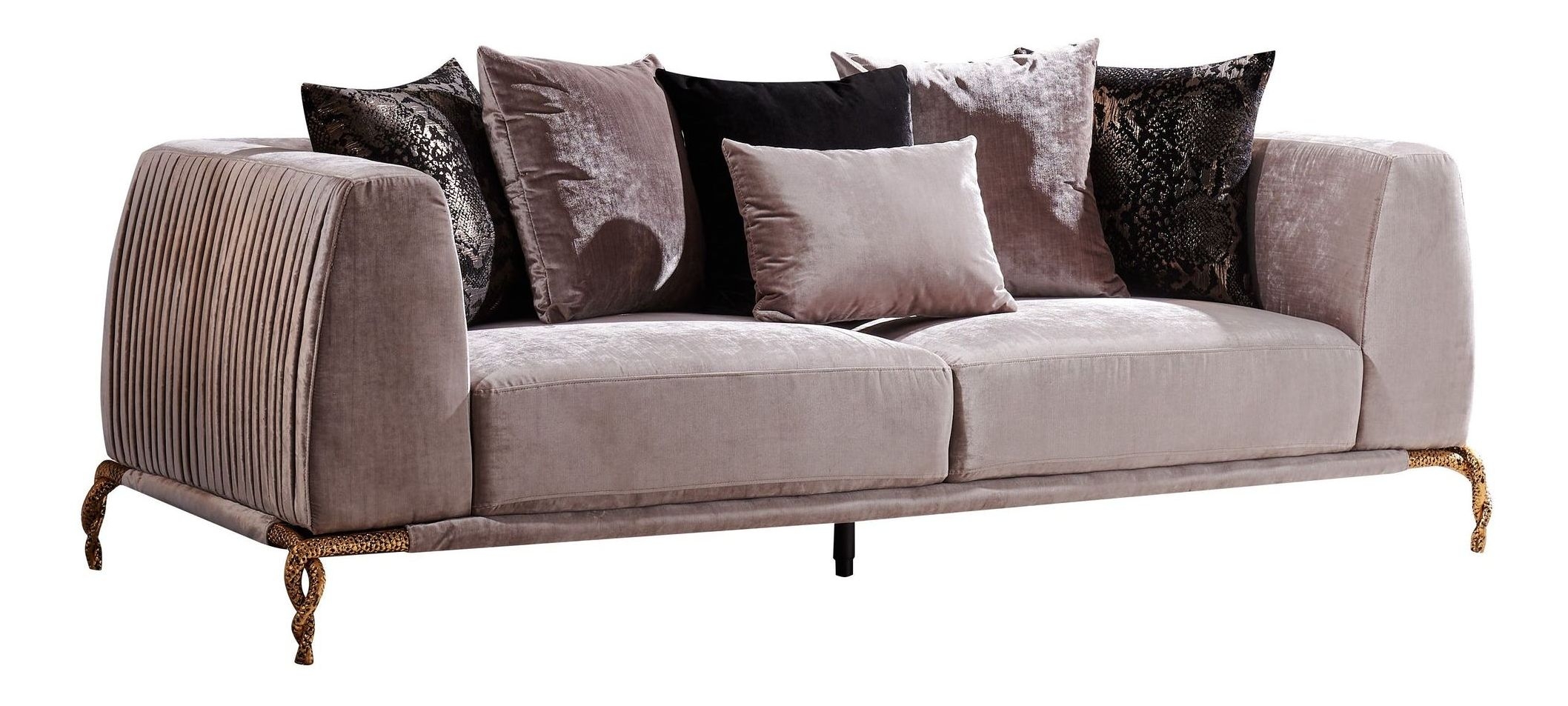 Majestic Shiny Thick Velvet Living Room Set
