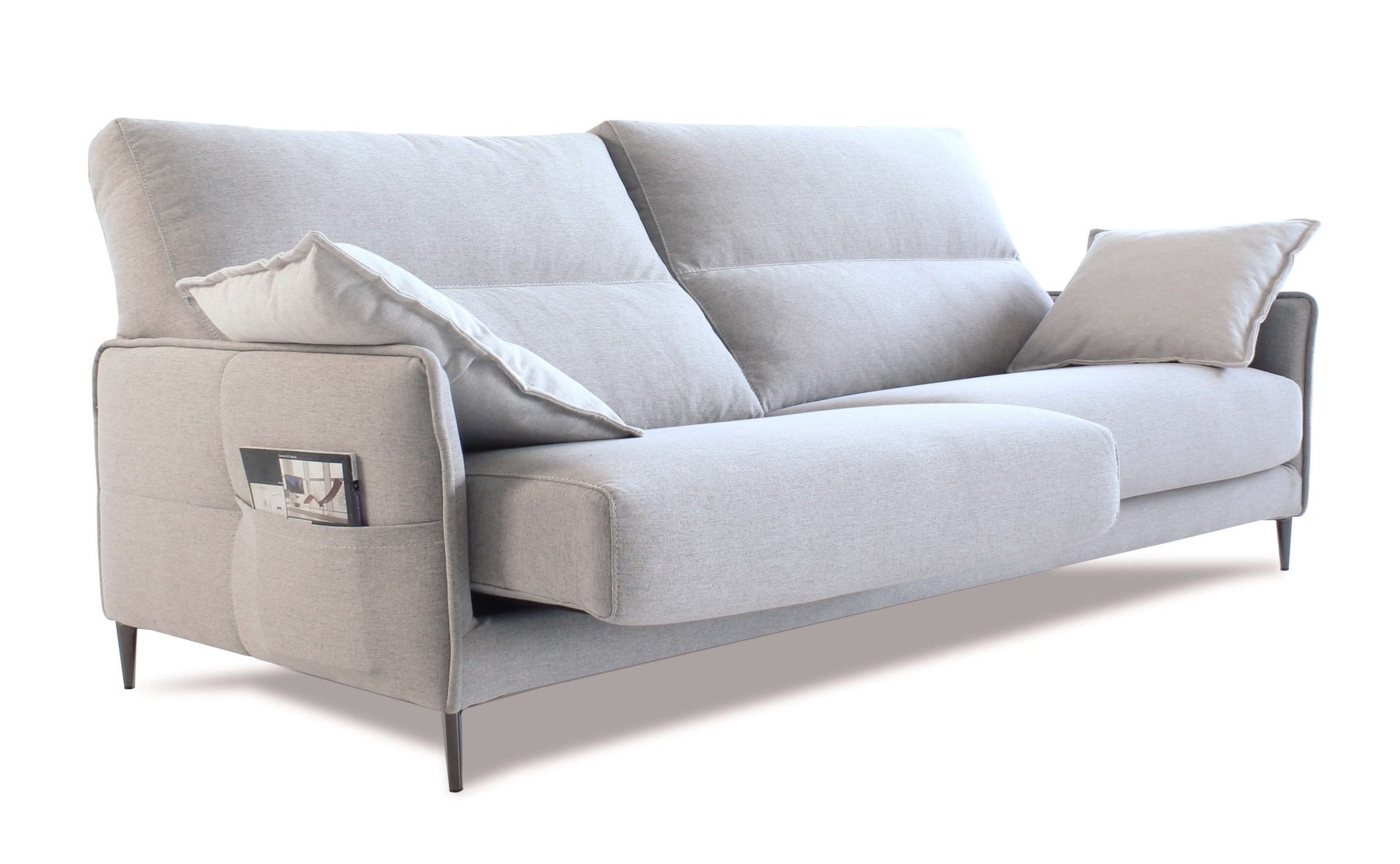 sliding sofa with a reduced depth