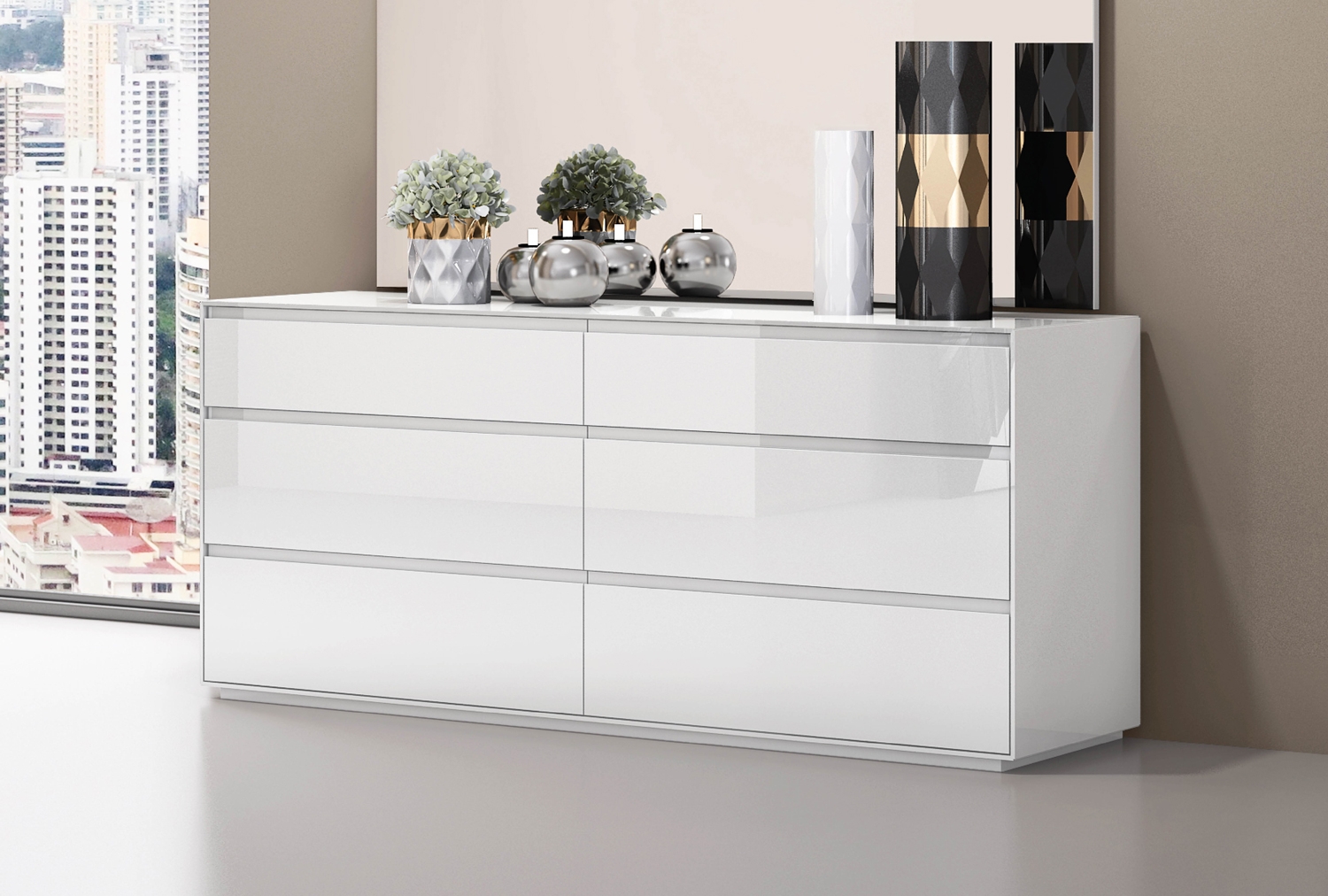 Malibu Wood Double Dresser