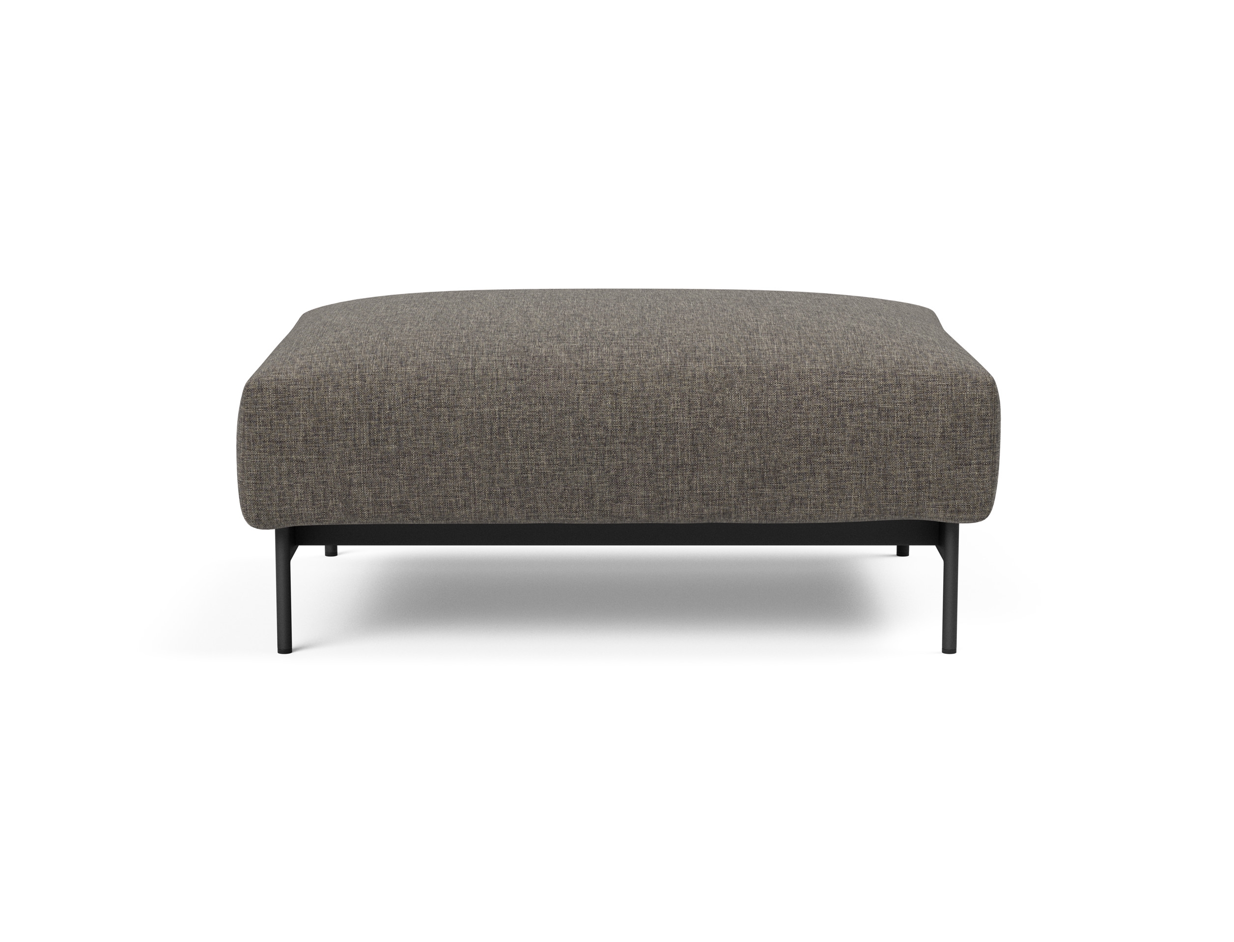 Malloy Fabric Ottoman w/Black Metal Legs