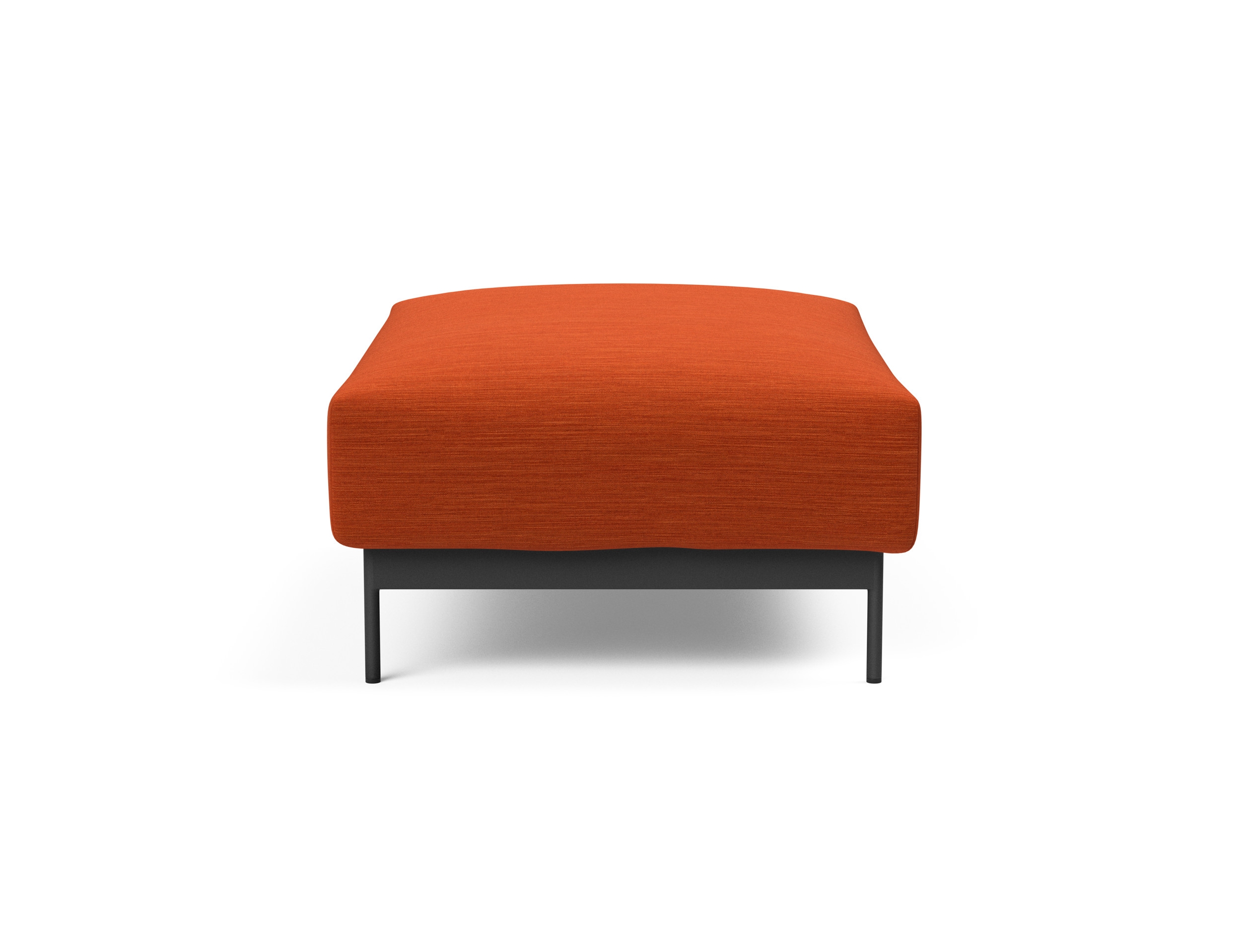Malloy Fabric Ottoman w/Black Metal Legs