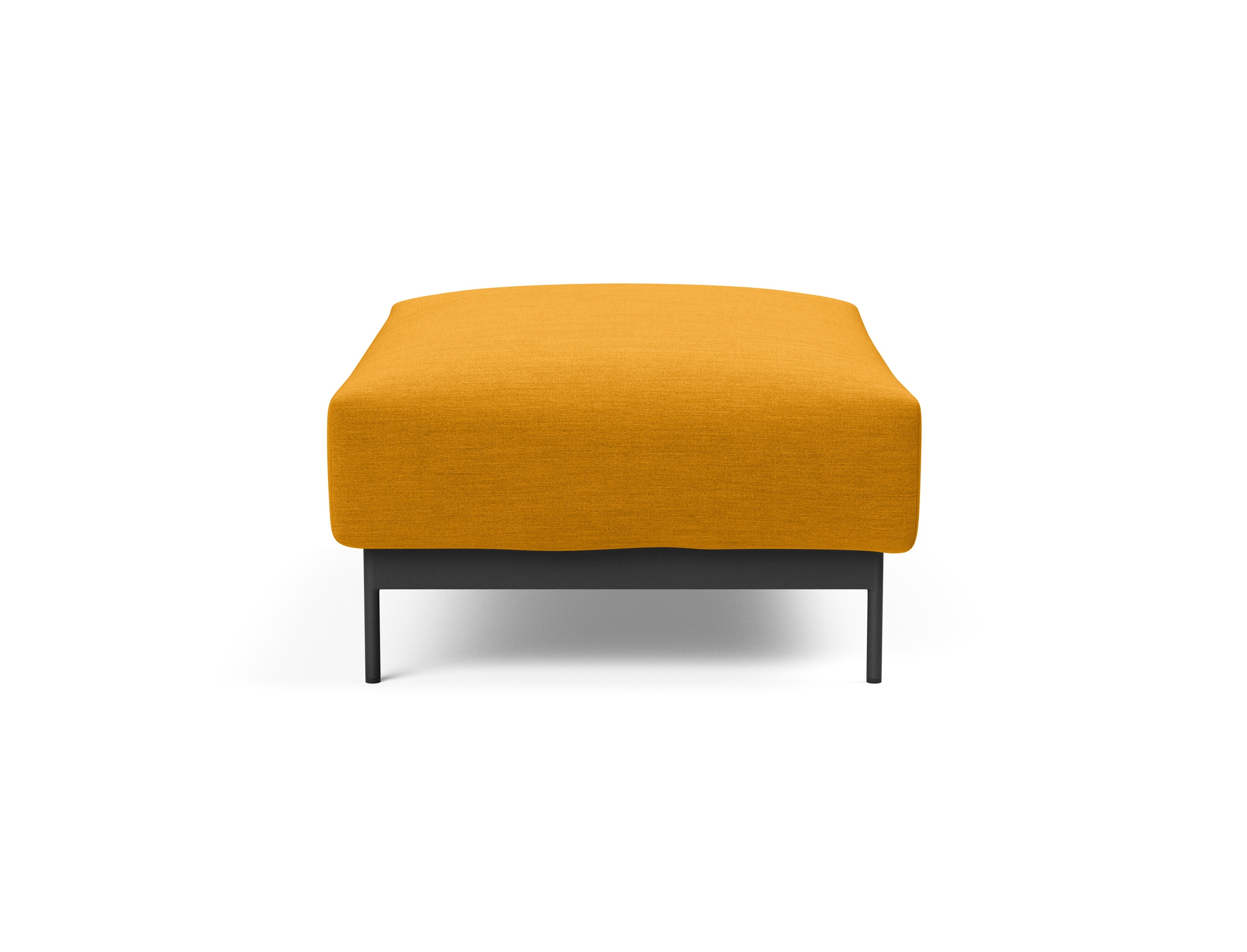 Malloy Fabric Ottoman w/Black Metal Legs