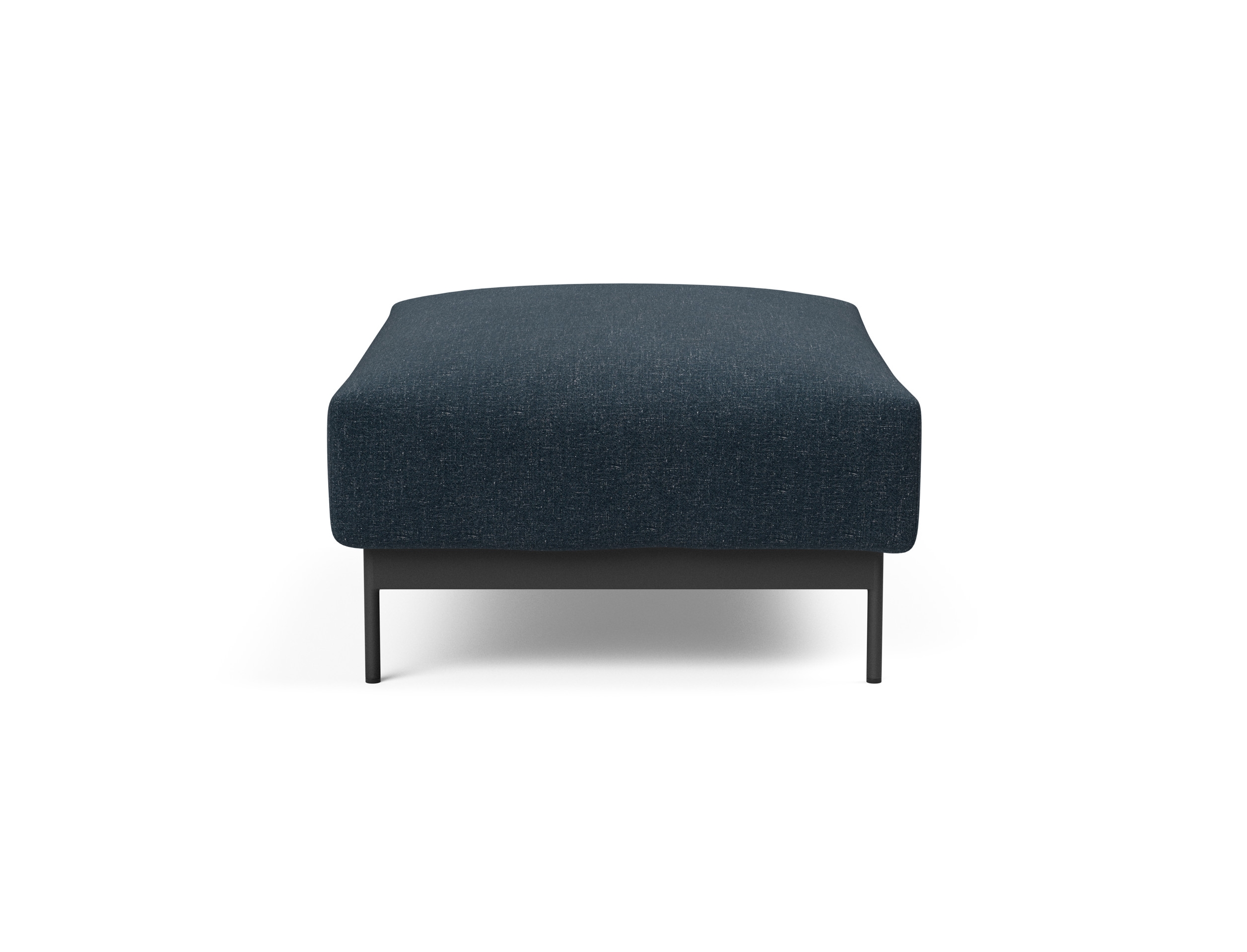 Malloy Fabric Ottoman w/Black Metal Legs