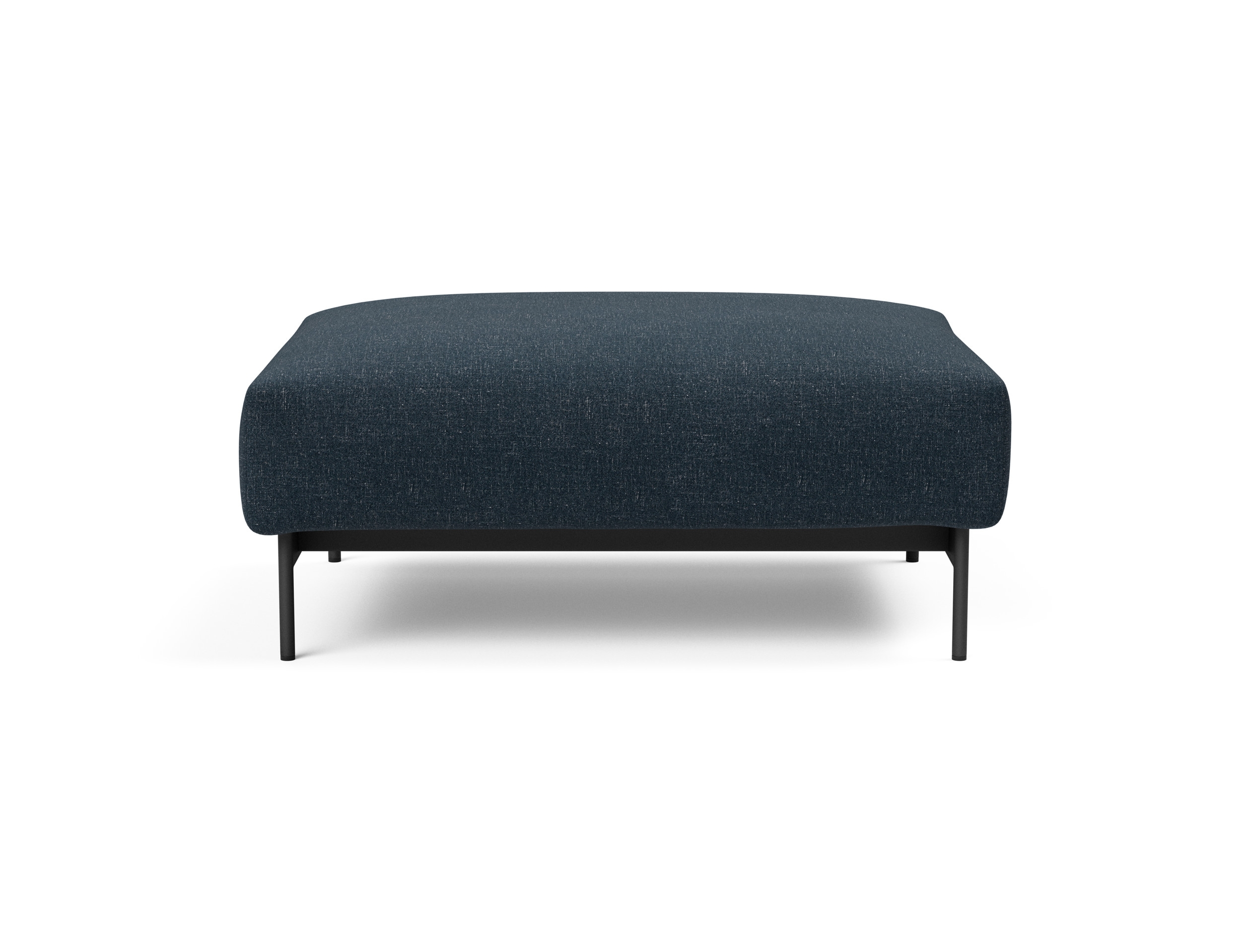 Malloy Fabric Ottoman w/Black Metal Legs