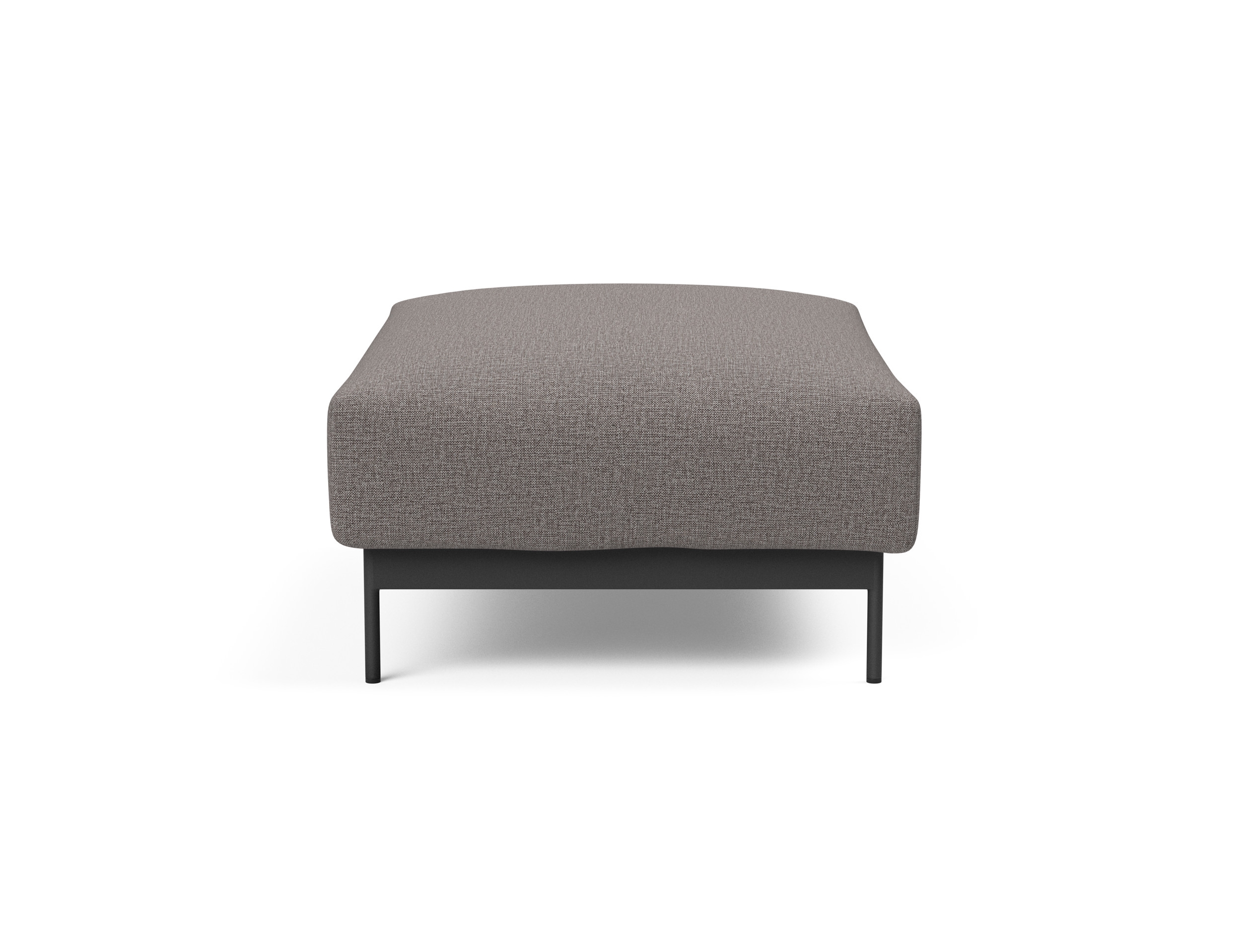 Malloy Fabric Ottoman w/Black Metal Legs