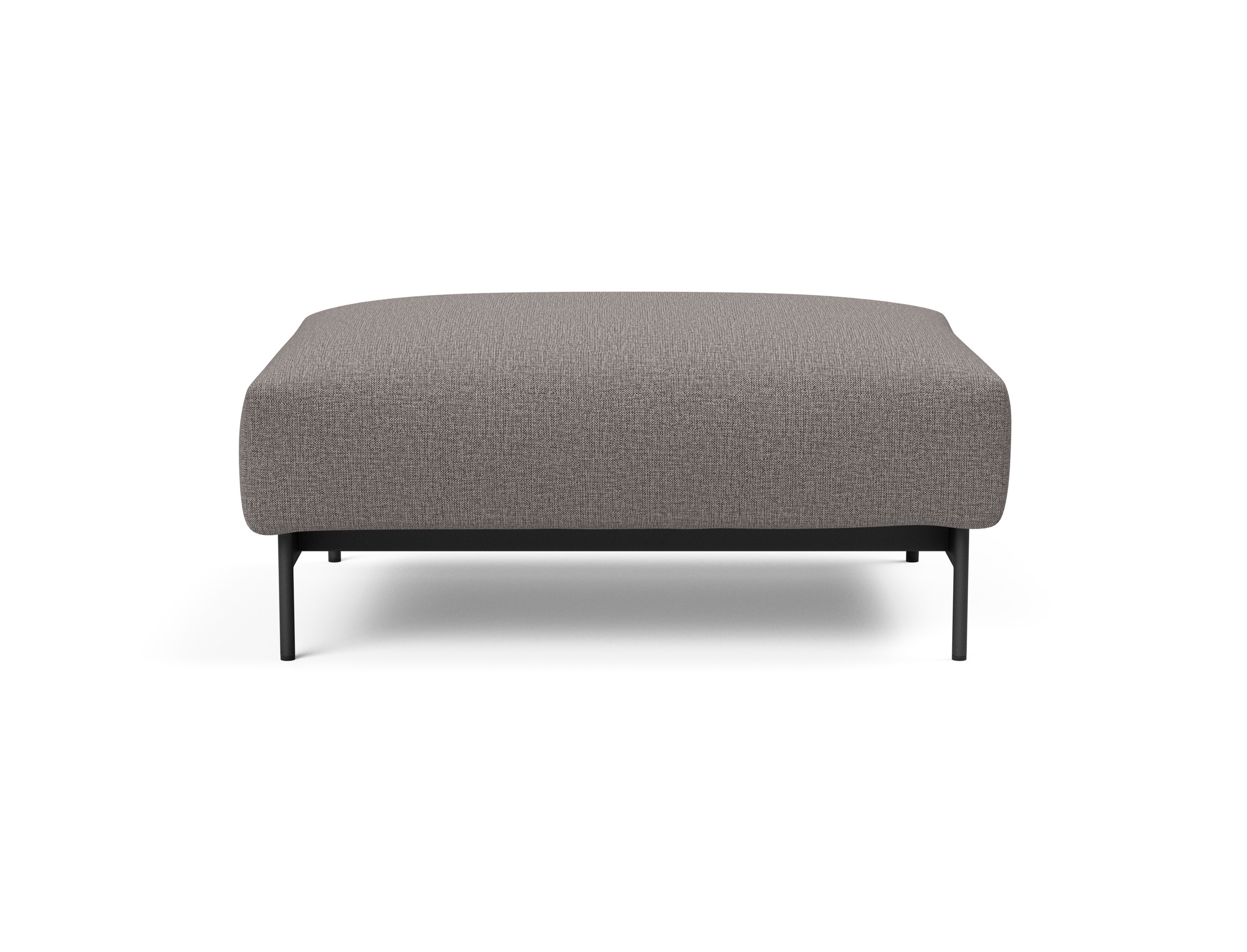 Malloy Fabric Ottoman w/Black Metal Legs