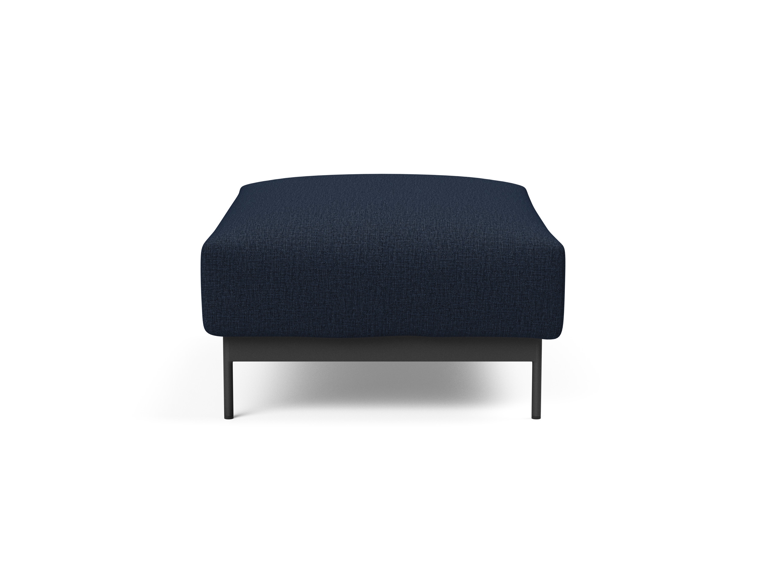 Malloy Fabric Ottoman w/Black Metal Legs