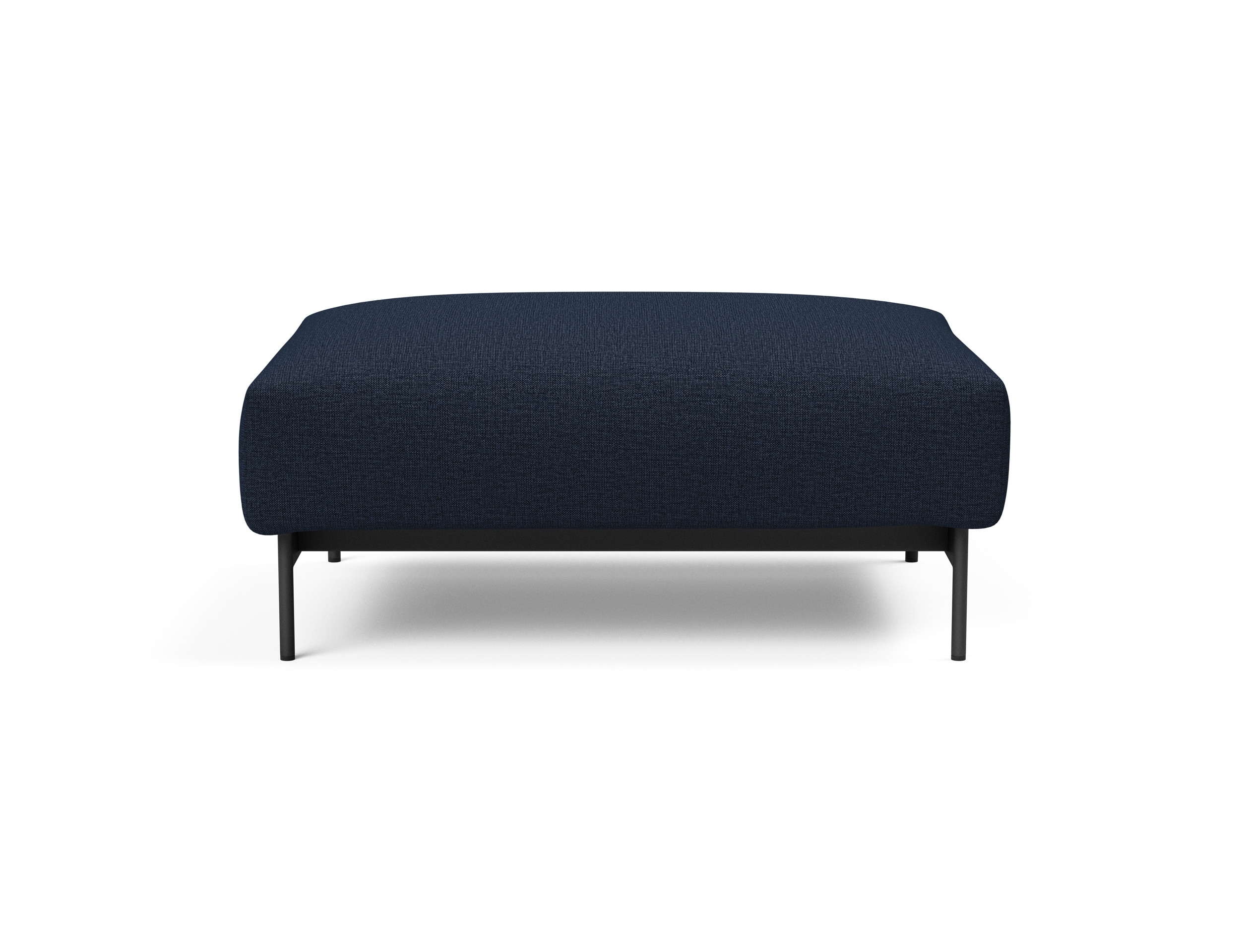 Malloy Fabric Ottoman w/Black Metal Legs