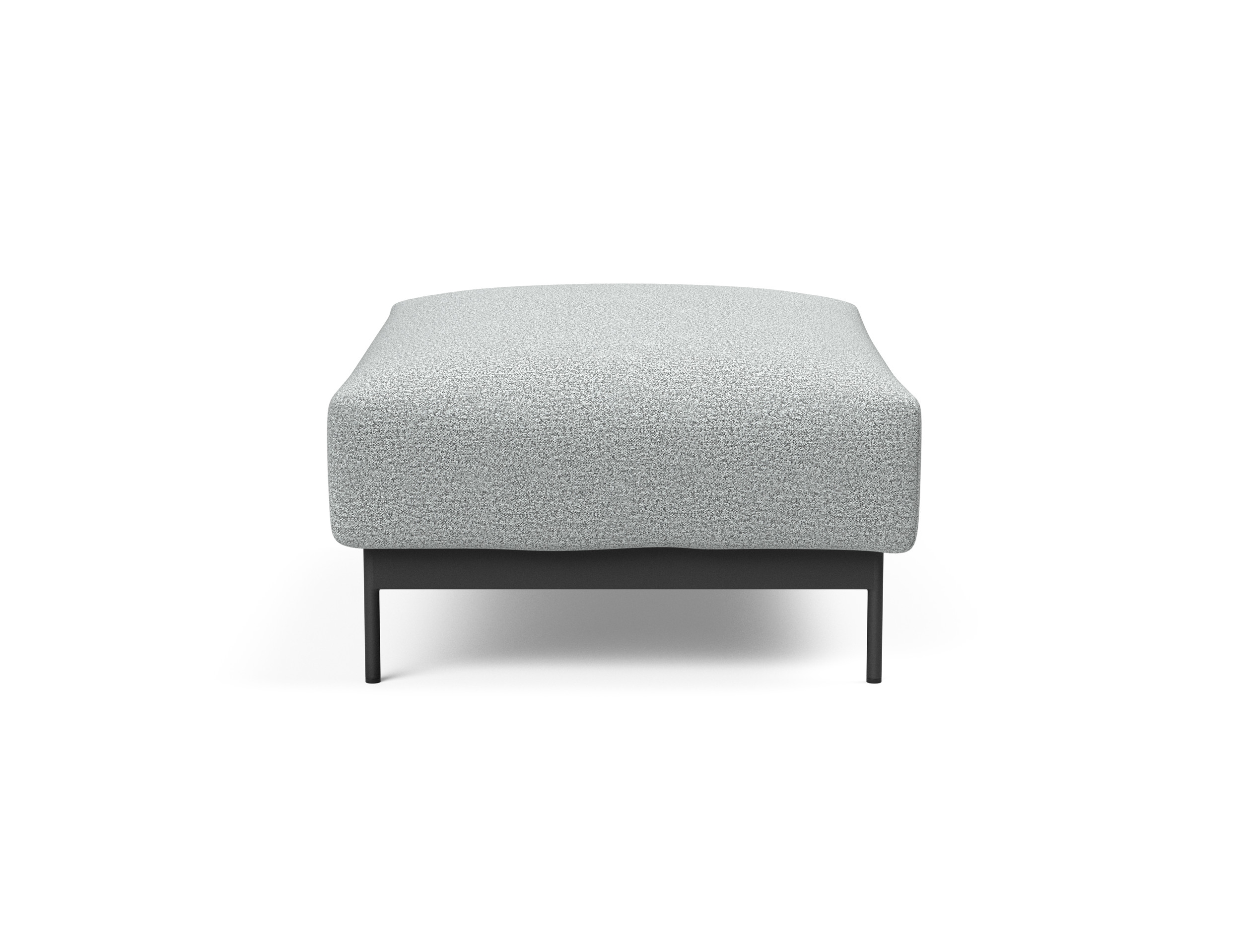 Malloy Fabric Ottoman w/Black Metal Legs
