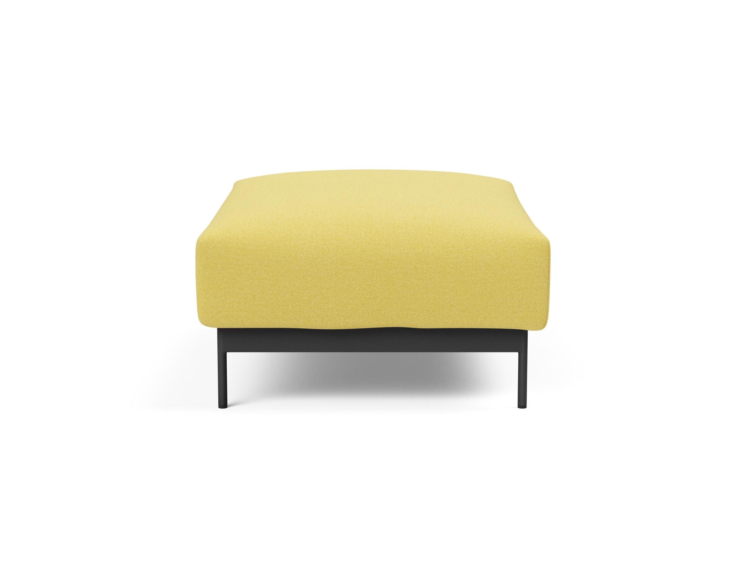 Malloy Fabric Ottoman w/Black Metal Legs