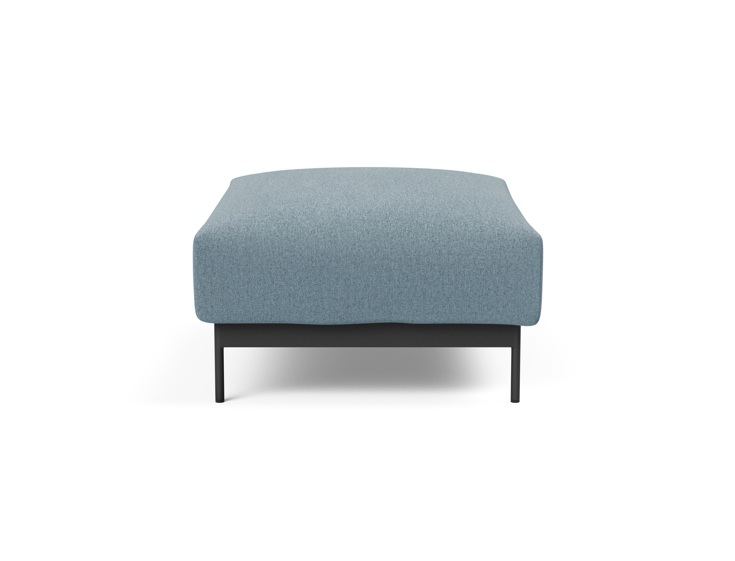 Malloy Fabric Ottoman w/Black Metal Legs
