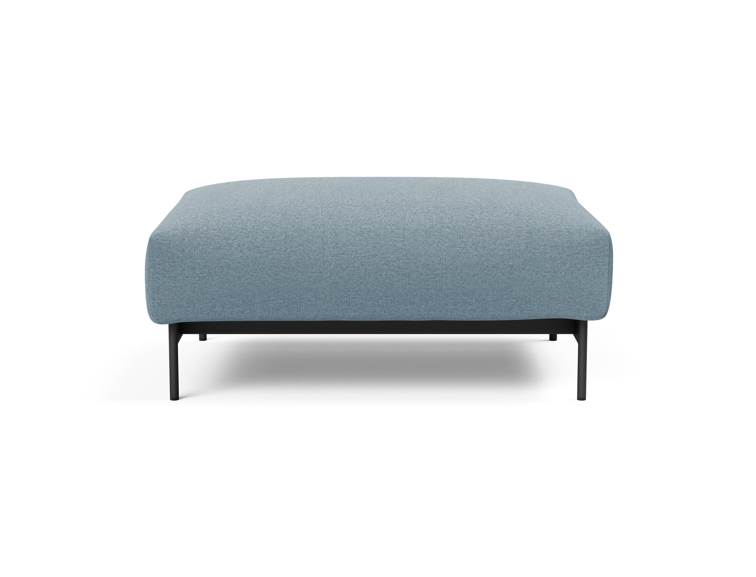Malloy Fabric Ottoman w/Black Metal Legs