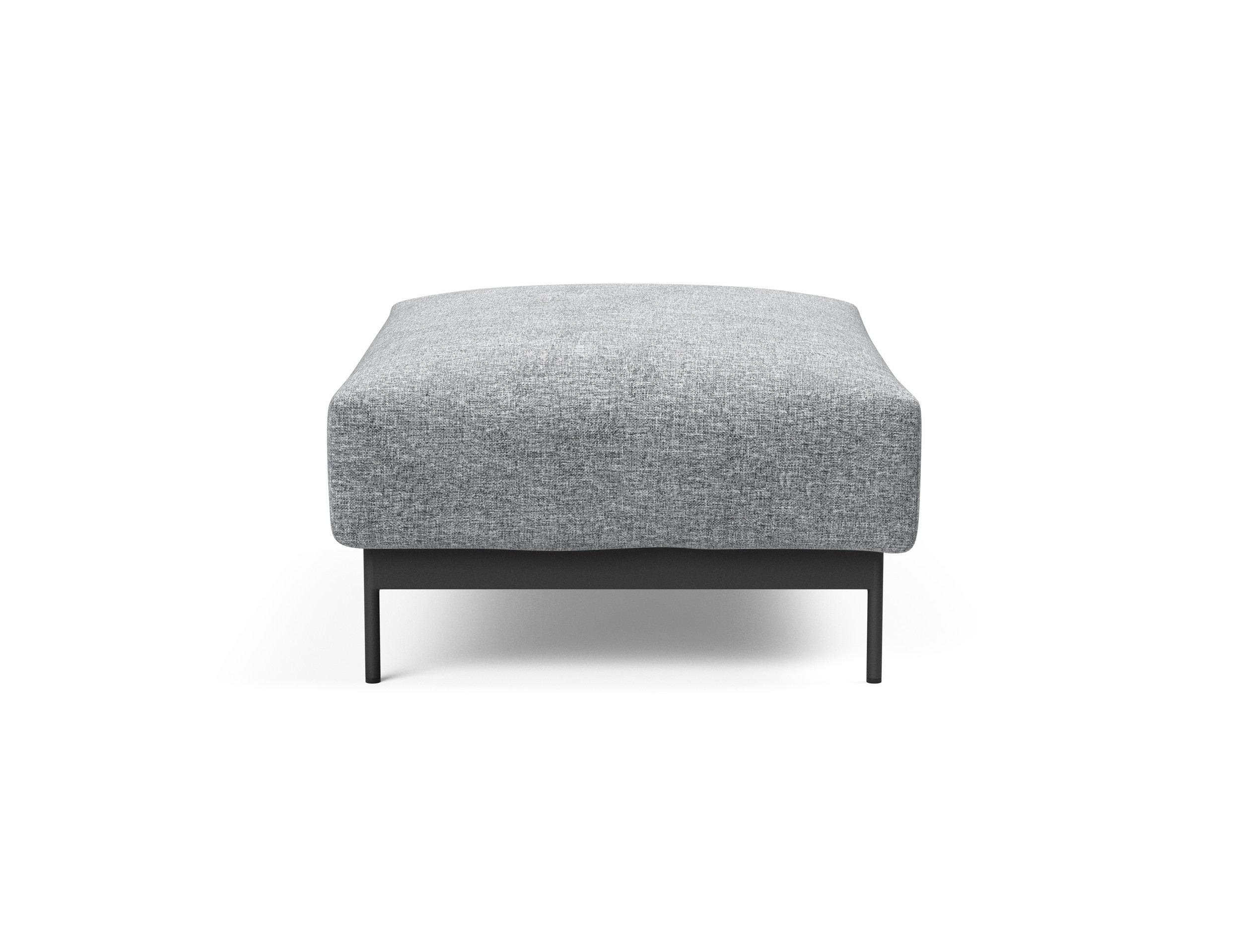 Malloy Fabric Ottoman w/Black Metal Legs