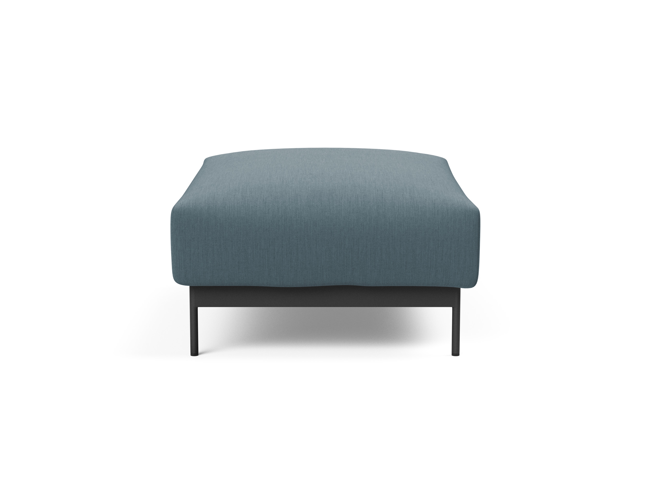 Malloy Fabric Ottoman w/Black Metal Legs