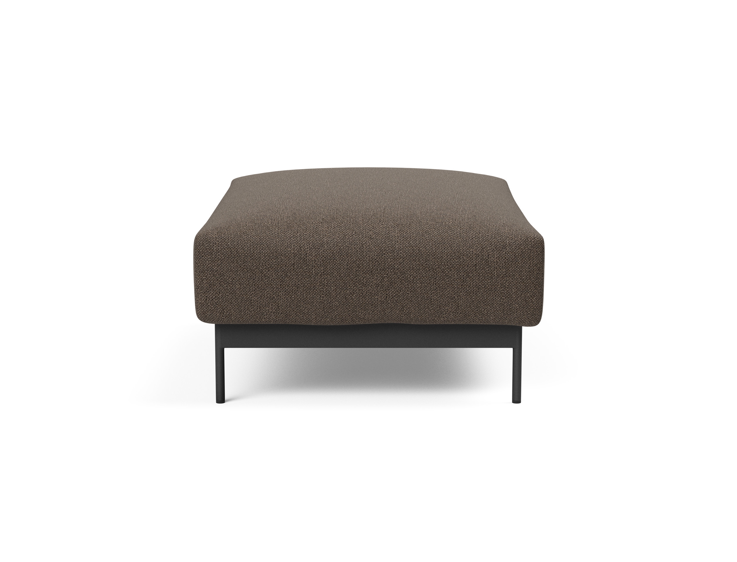 Malloy Fabric Ottoman w/Black Metal Legs