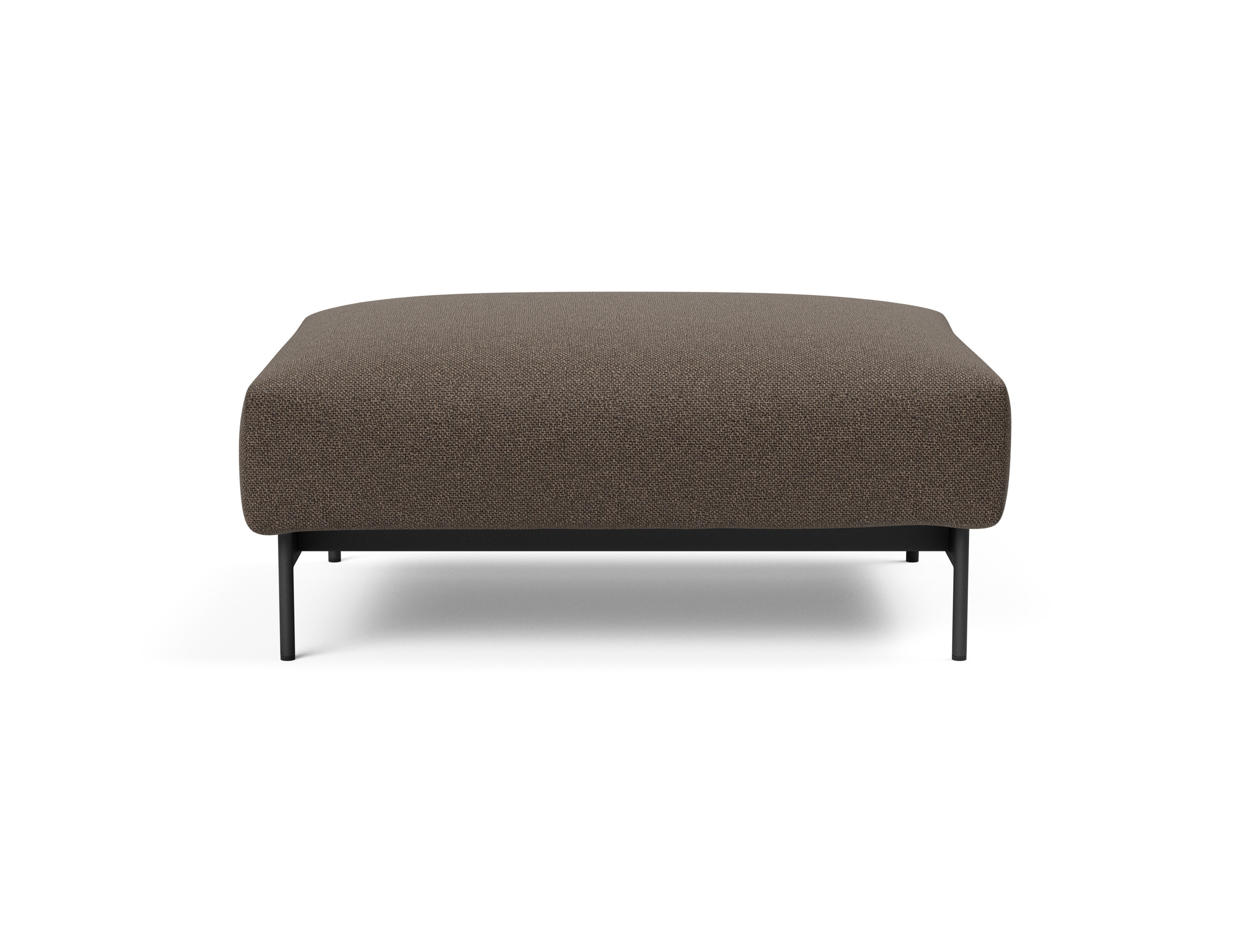 Malloy Fabric Ottoman w/Black Metal Legs