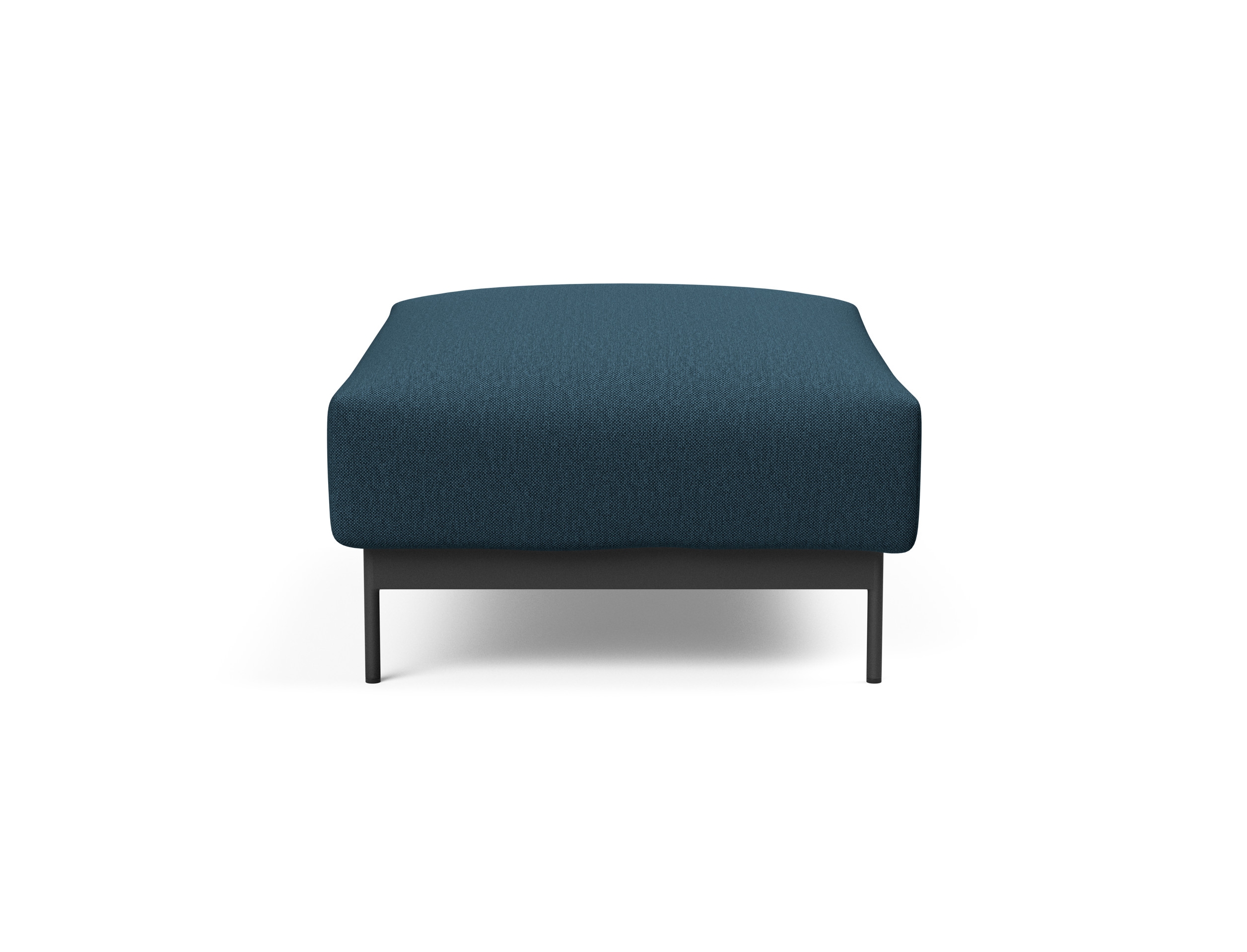 Malloy Fabric Ottoman w/Black Metal Legs