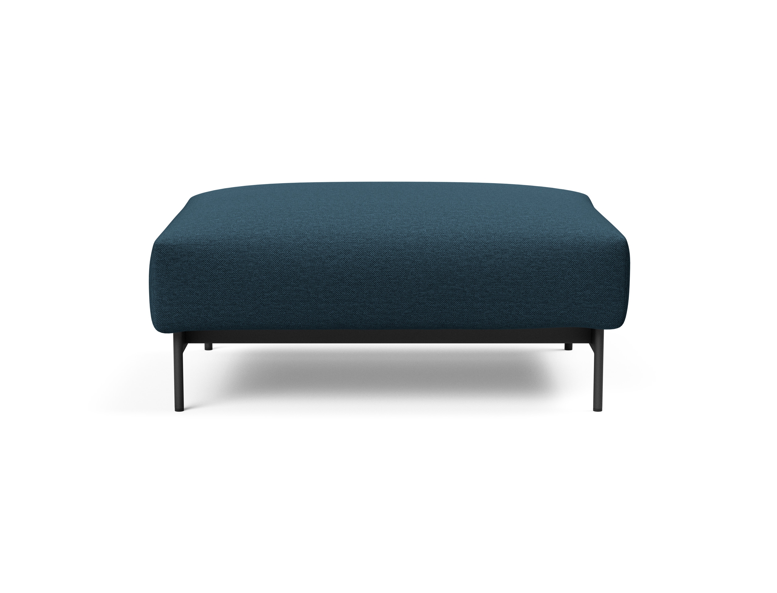 Malloy Fabric Ottoman w/Black Metal Legs