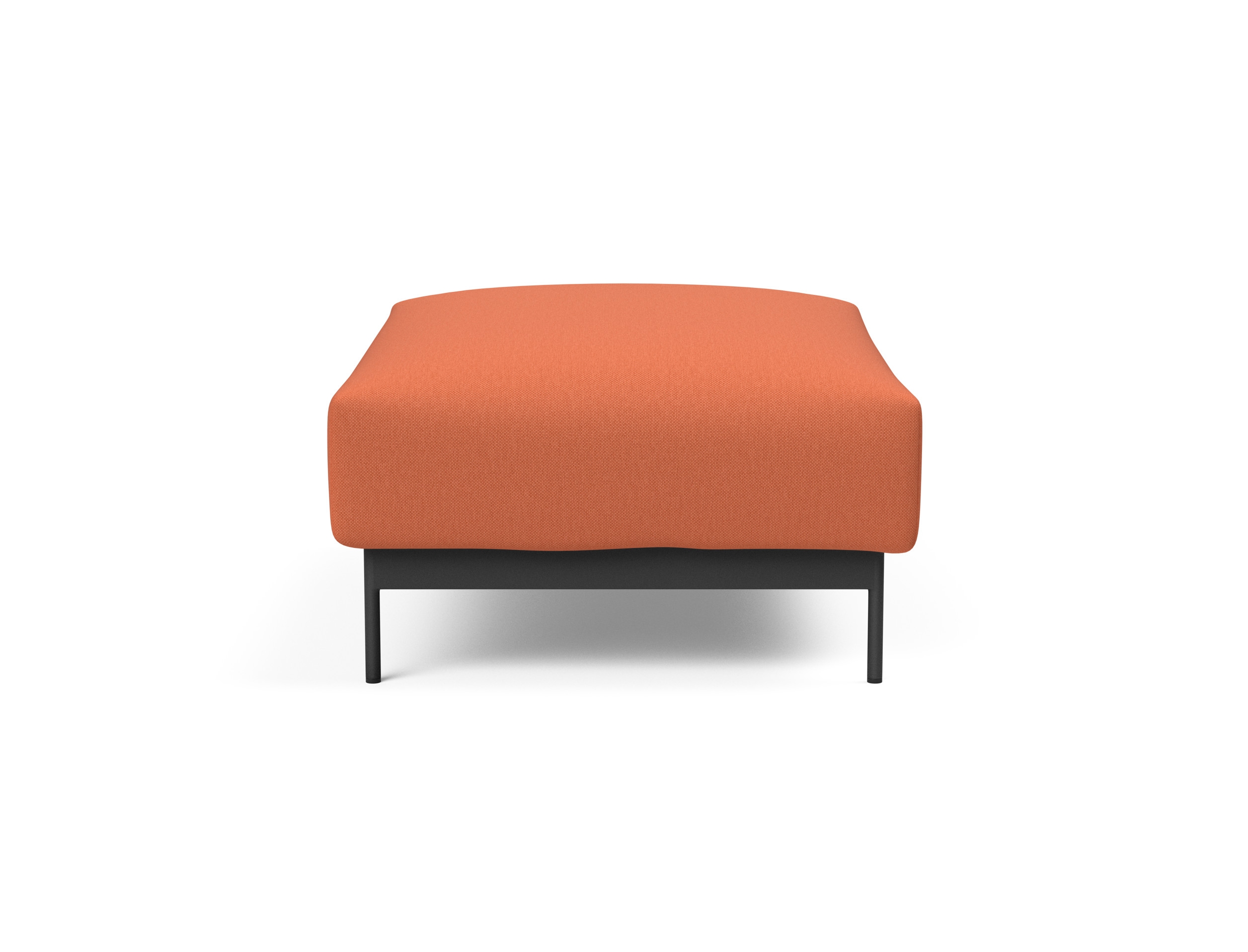 Malloy Fabric Ottoman w/Black Metal Legs
