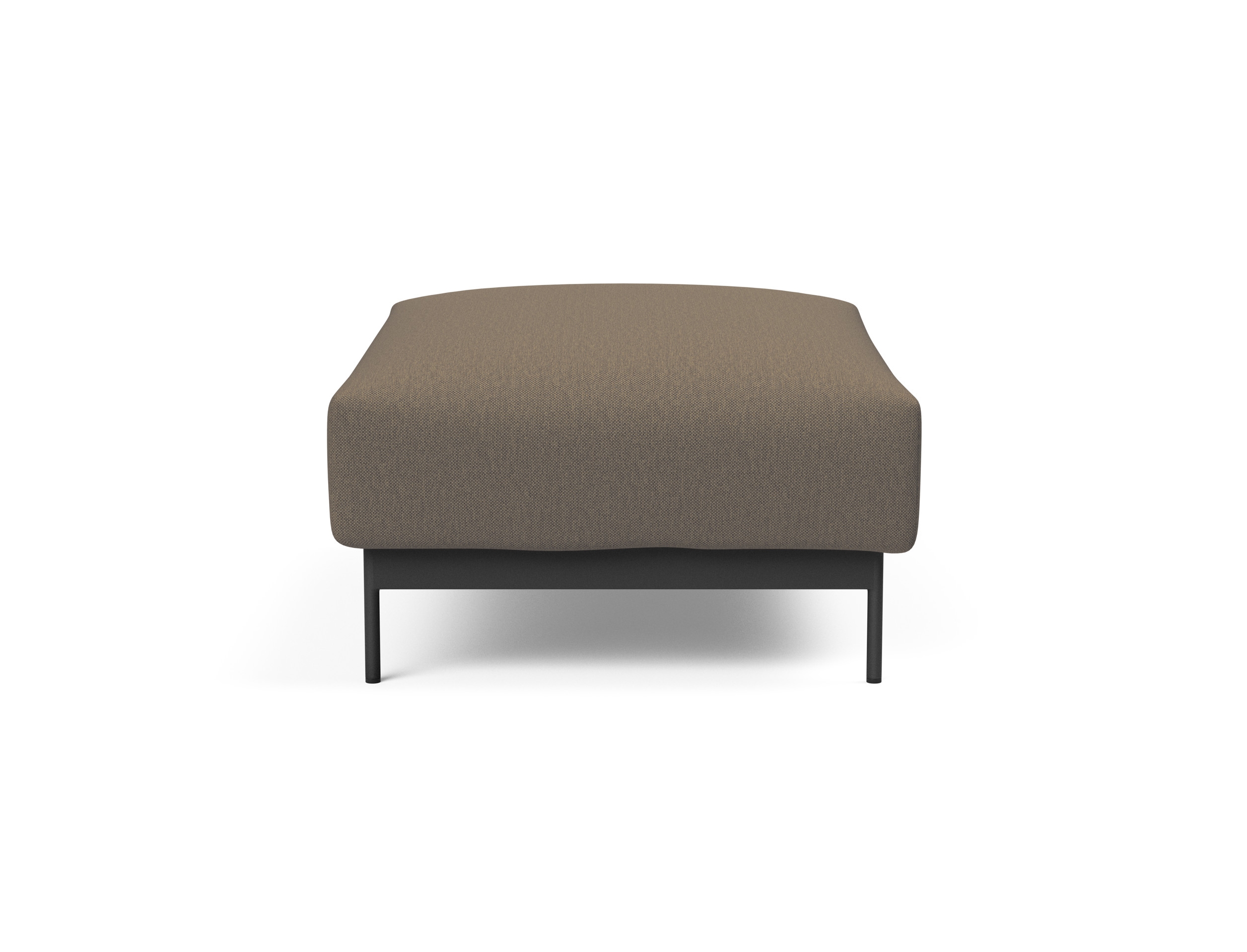 Malloy Fabric Ottoman w/Black Metal Legs