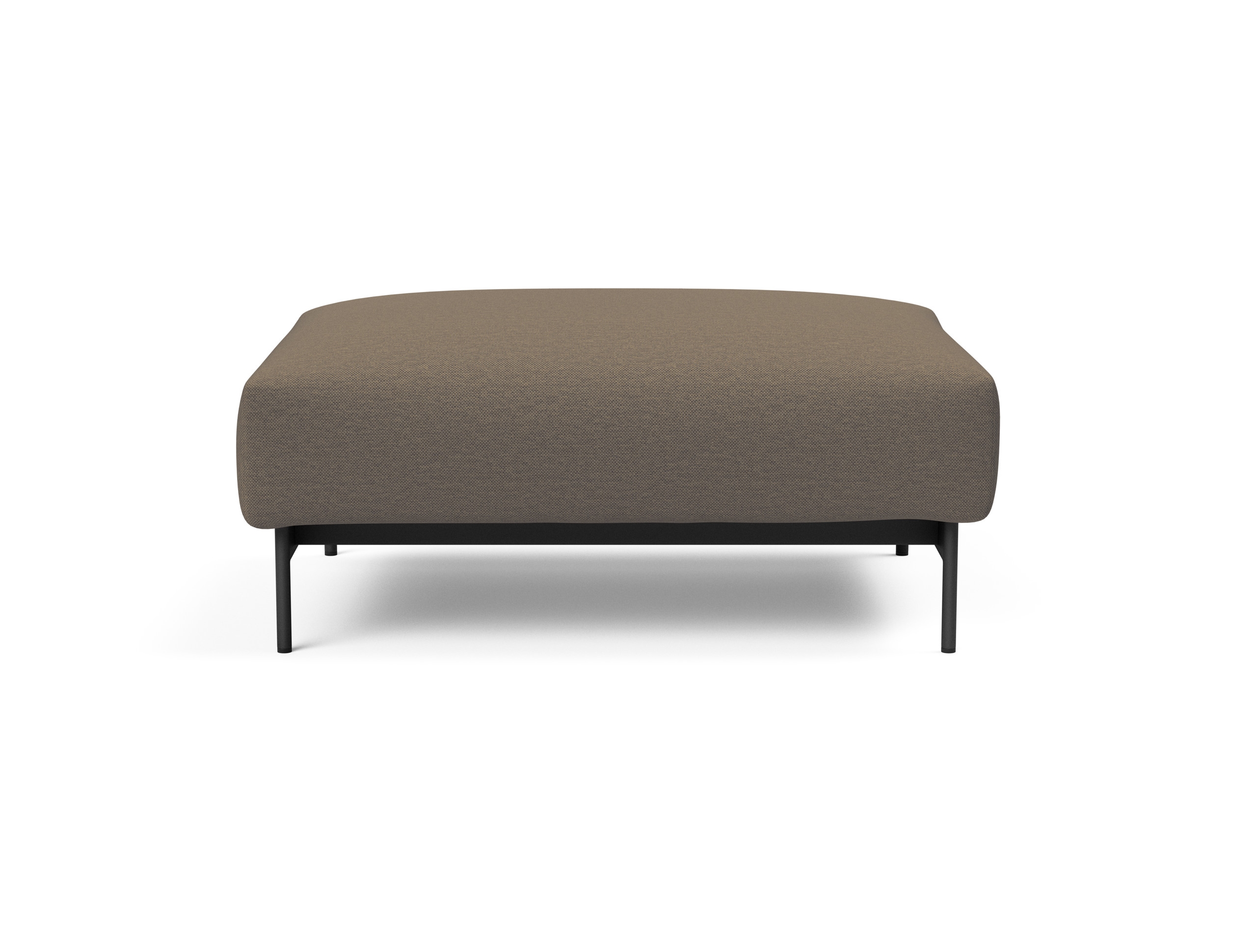 Malloy Fabric Ottoman w/Black Metal Legs