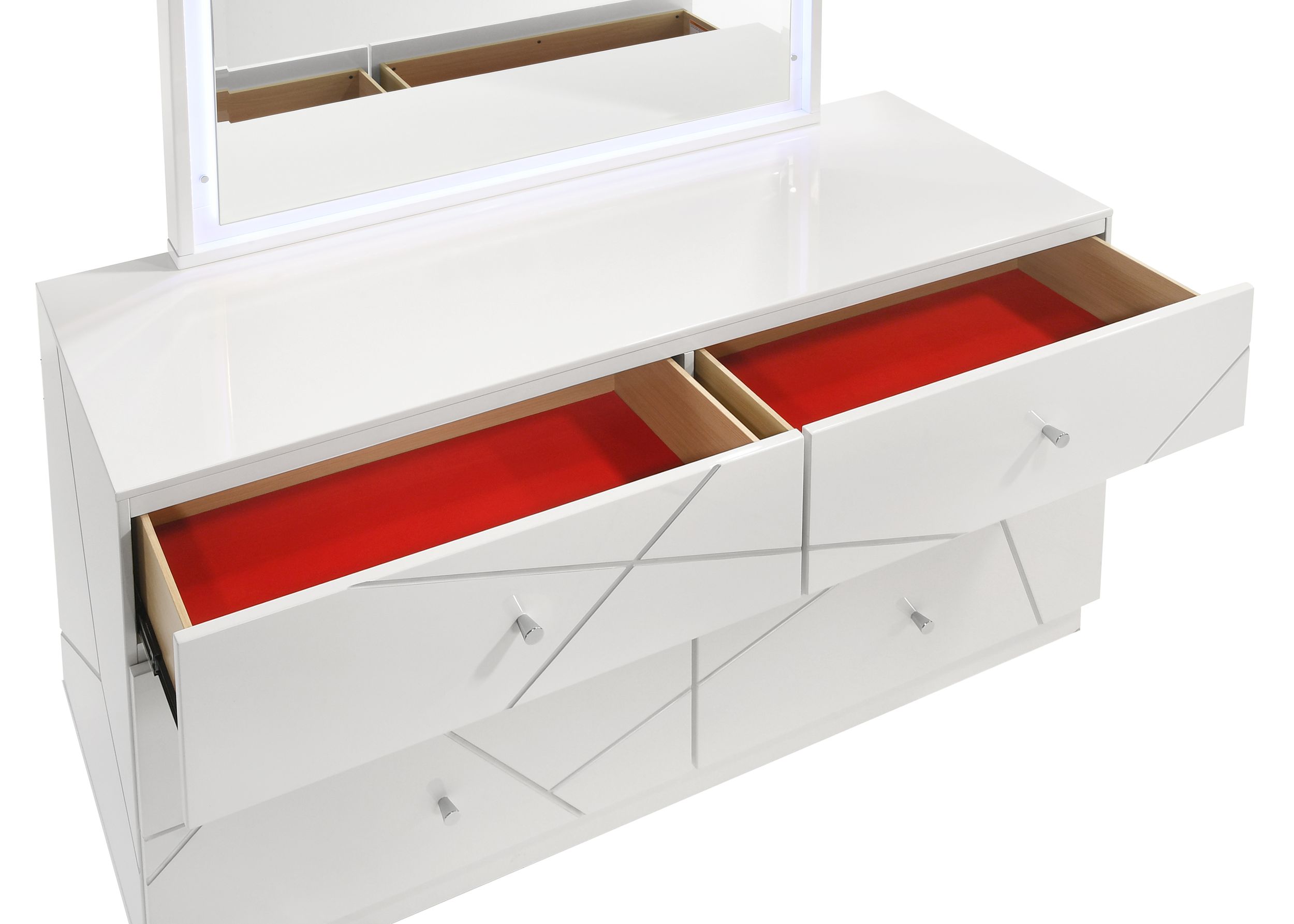 Manhattan Wood Double Dresser w/6 Drawers