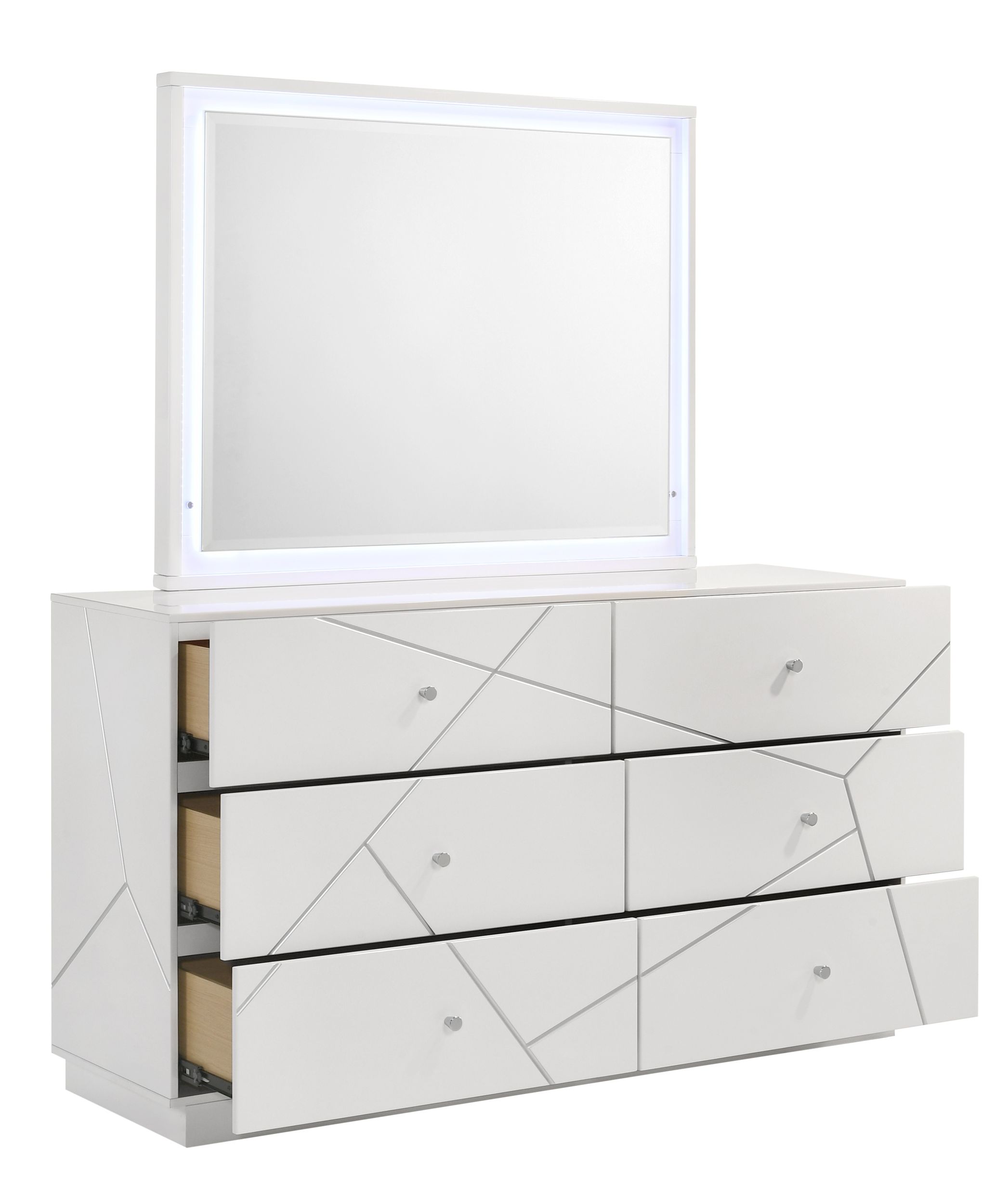 Manhattan Wood Double Dresser w/6 Drawers