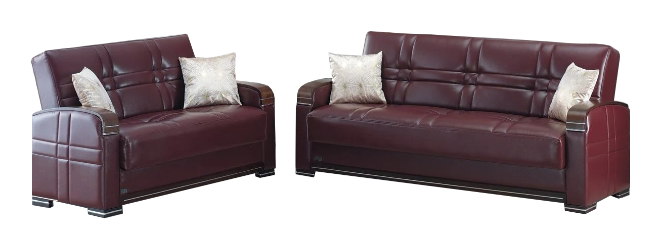 Manhattan Bonded Leather Storage Living Room Set