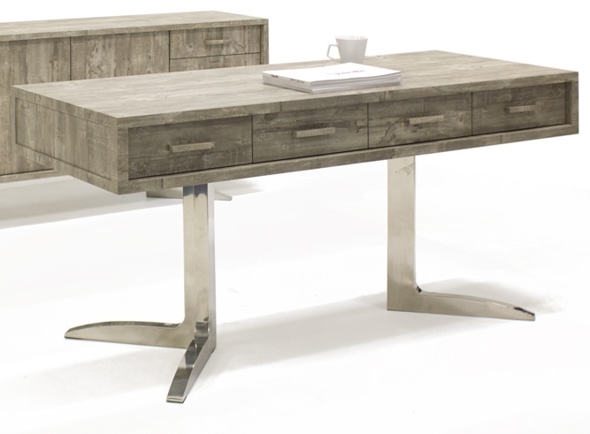 Marco Wood/Steel Large Executive Desk w/4 Drawers