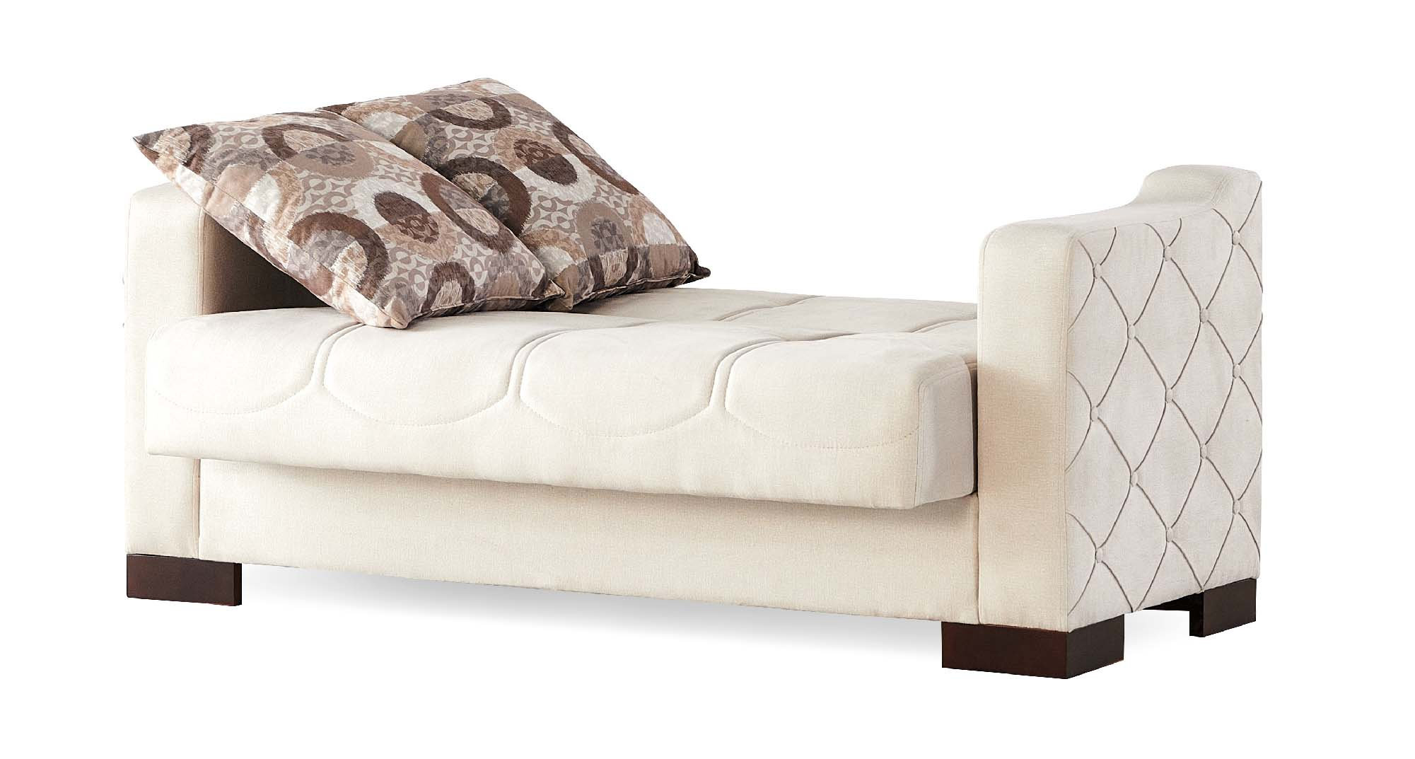 Mardin Woven Microsuede Convertible Storage Loveseat