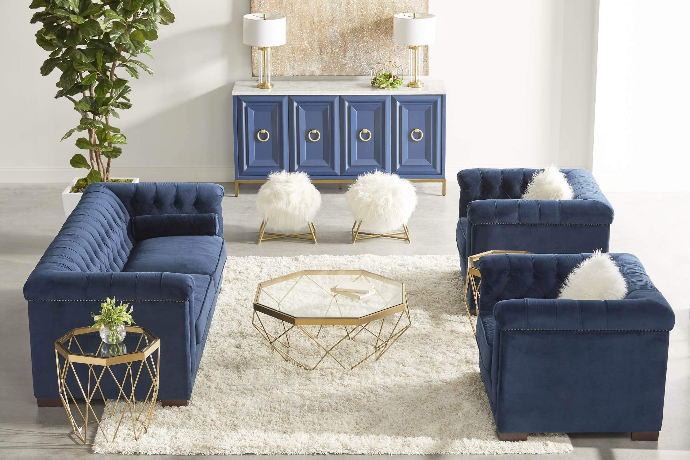 Margo Fur Ottoman