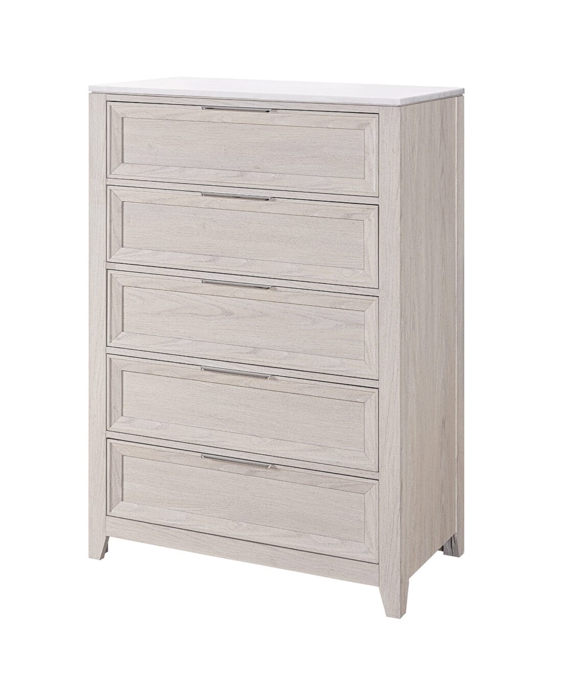 Mariah 5-Drawer Chest with Marble Top