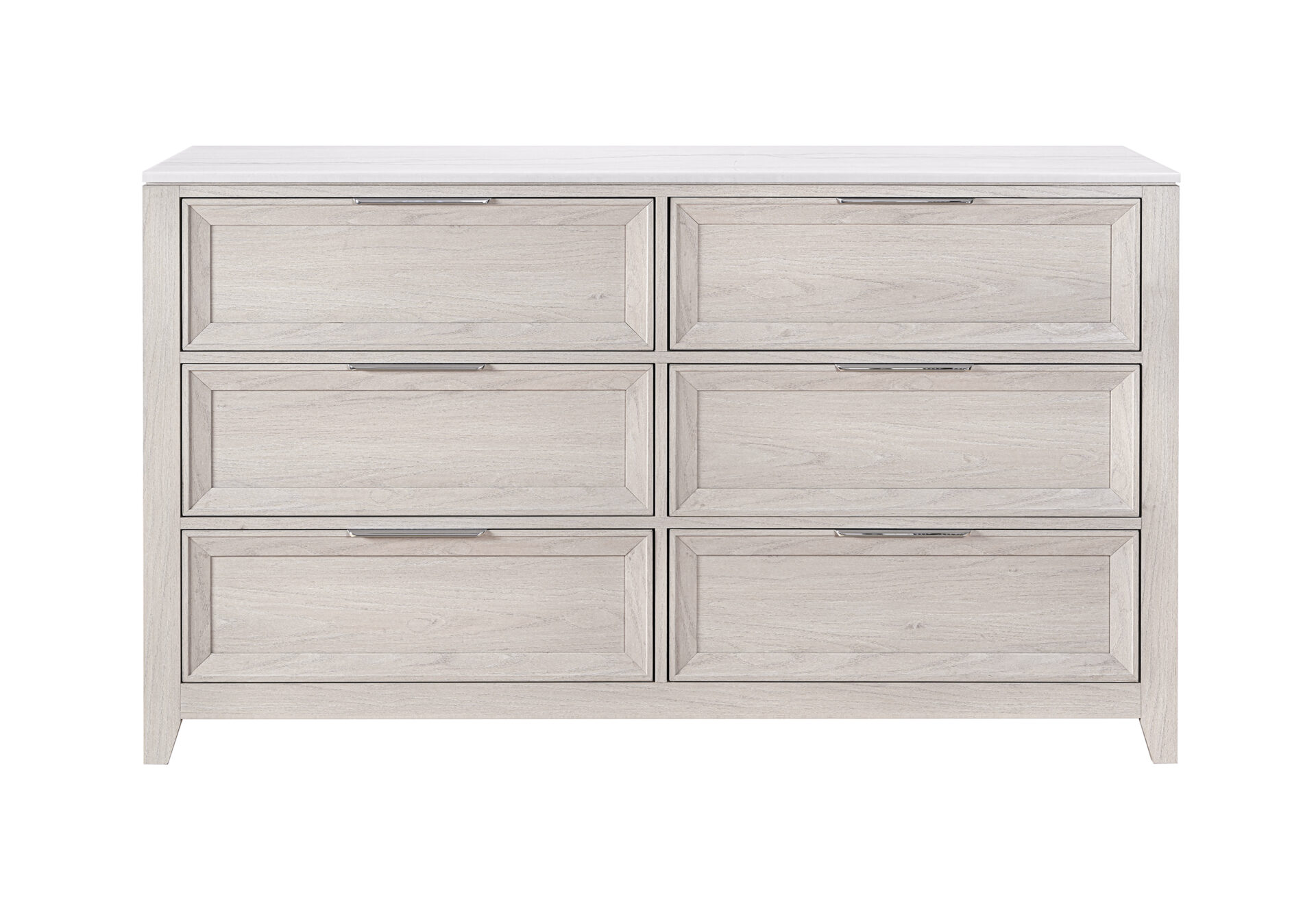 Mariah 6-Drawer Double Dresser with Marble Top