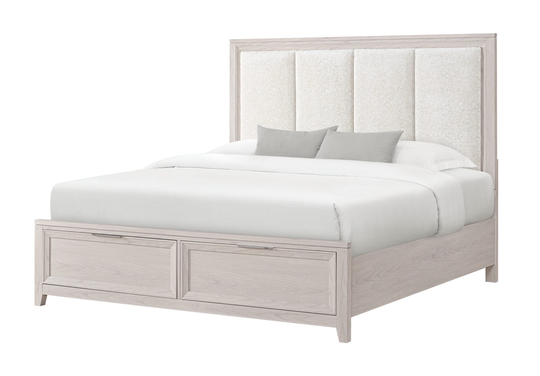 Mariah Storage Panel Bedroom Set with Fabric Headboard