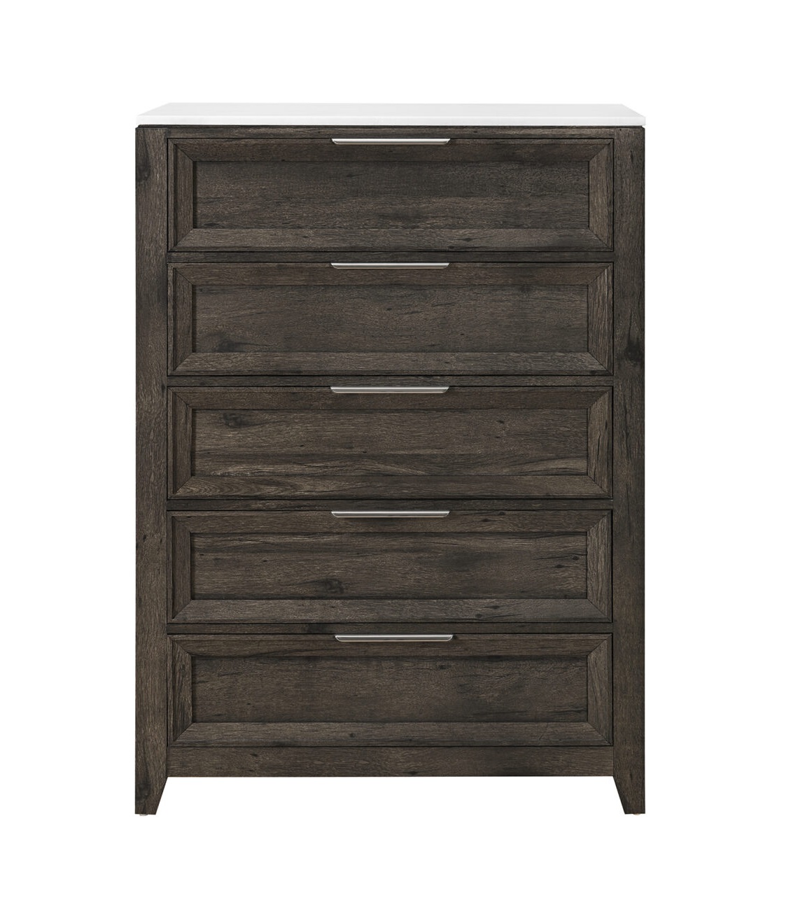Mariah 5-Drawer Chest with Marble Top