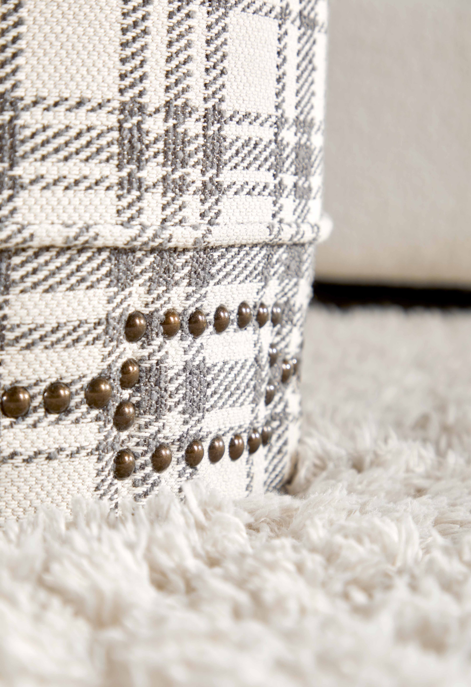 Marlow Fabric Fully Upholstered Ottoman