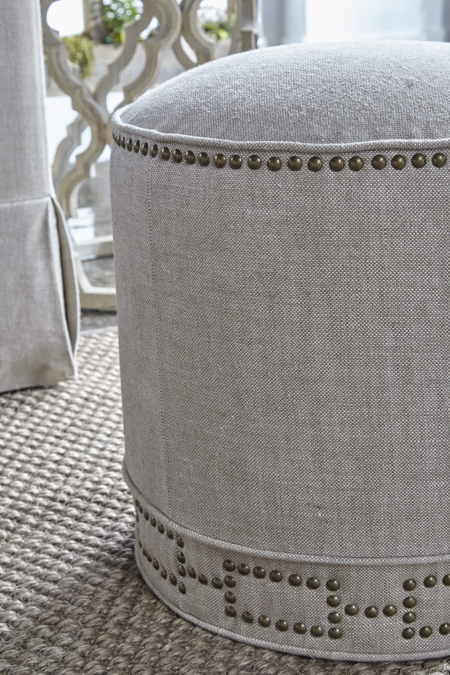 Marlow Fabric Fully Upholstered Ottoman